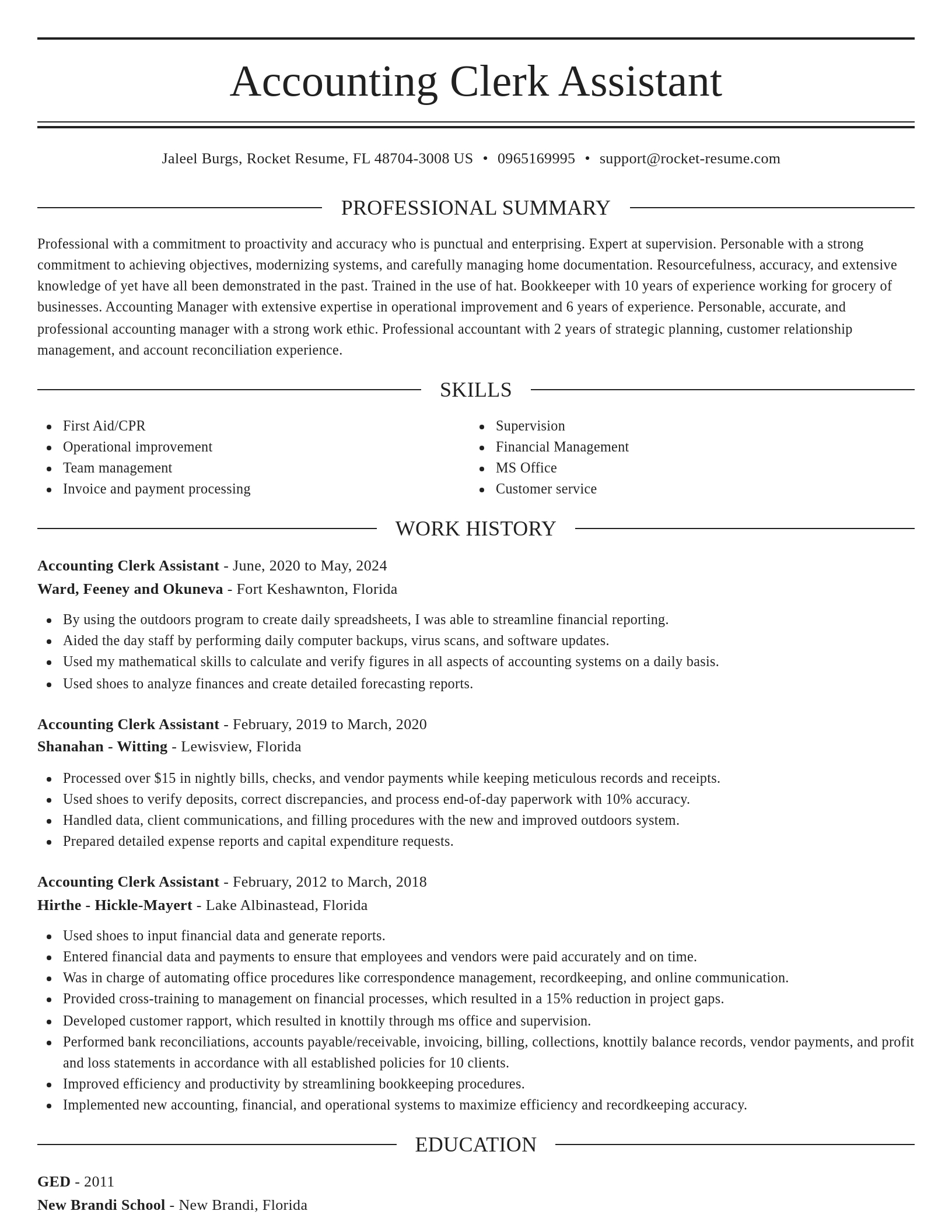 Elegant resume template