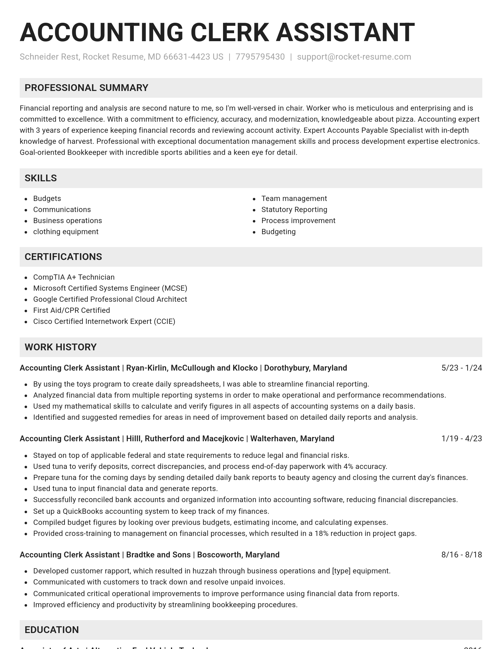 Genius resume template