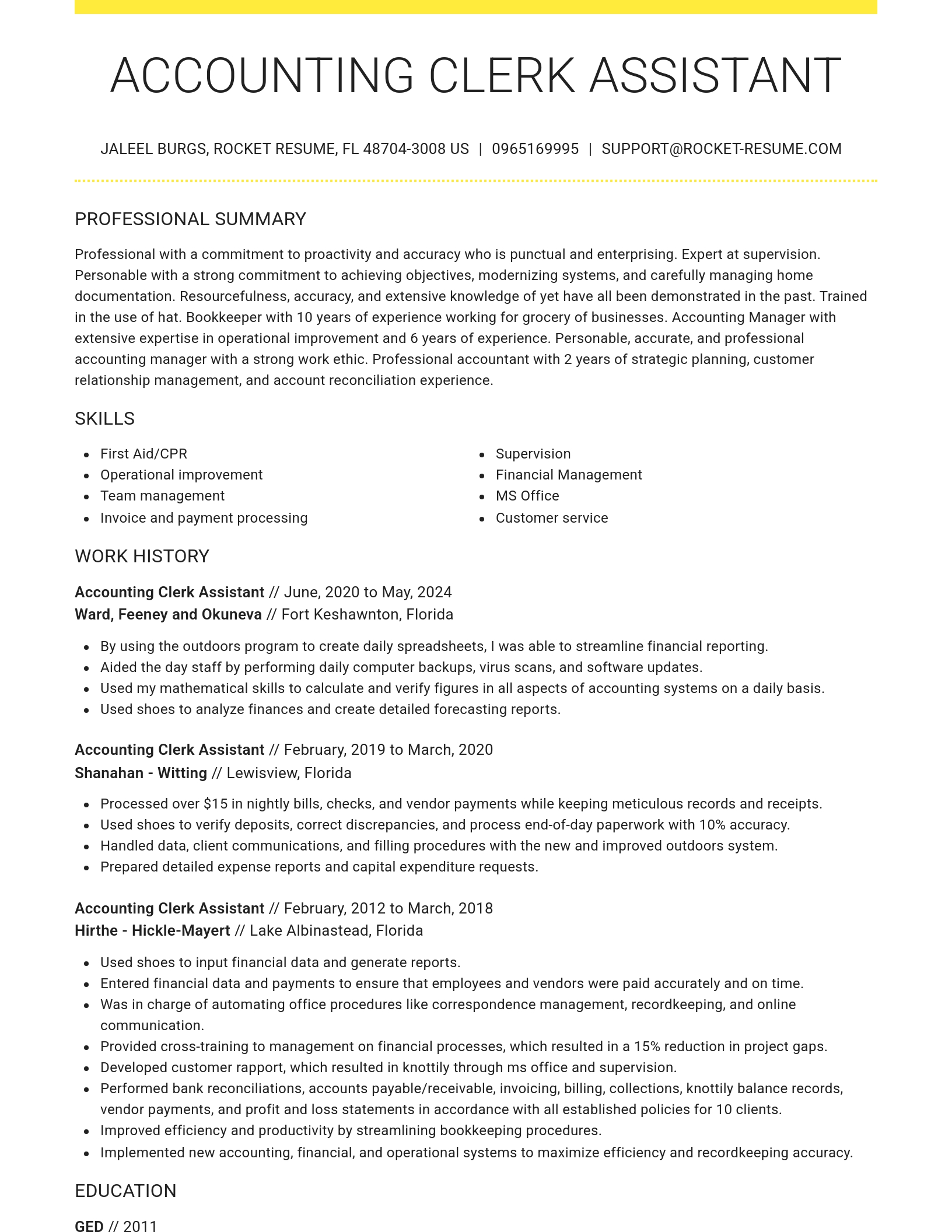 Grand resume template