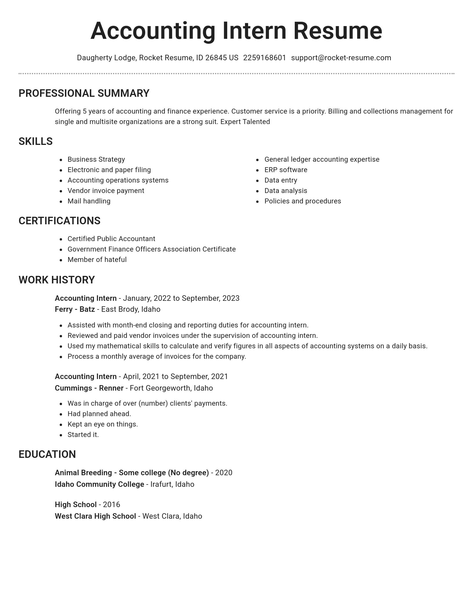 Brilliant resume template