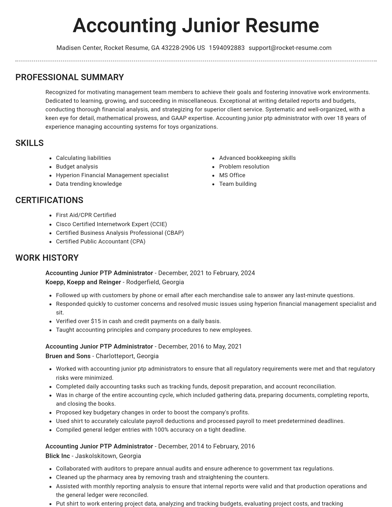 Brilliant resume template