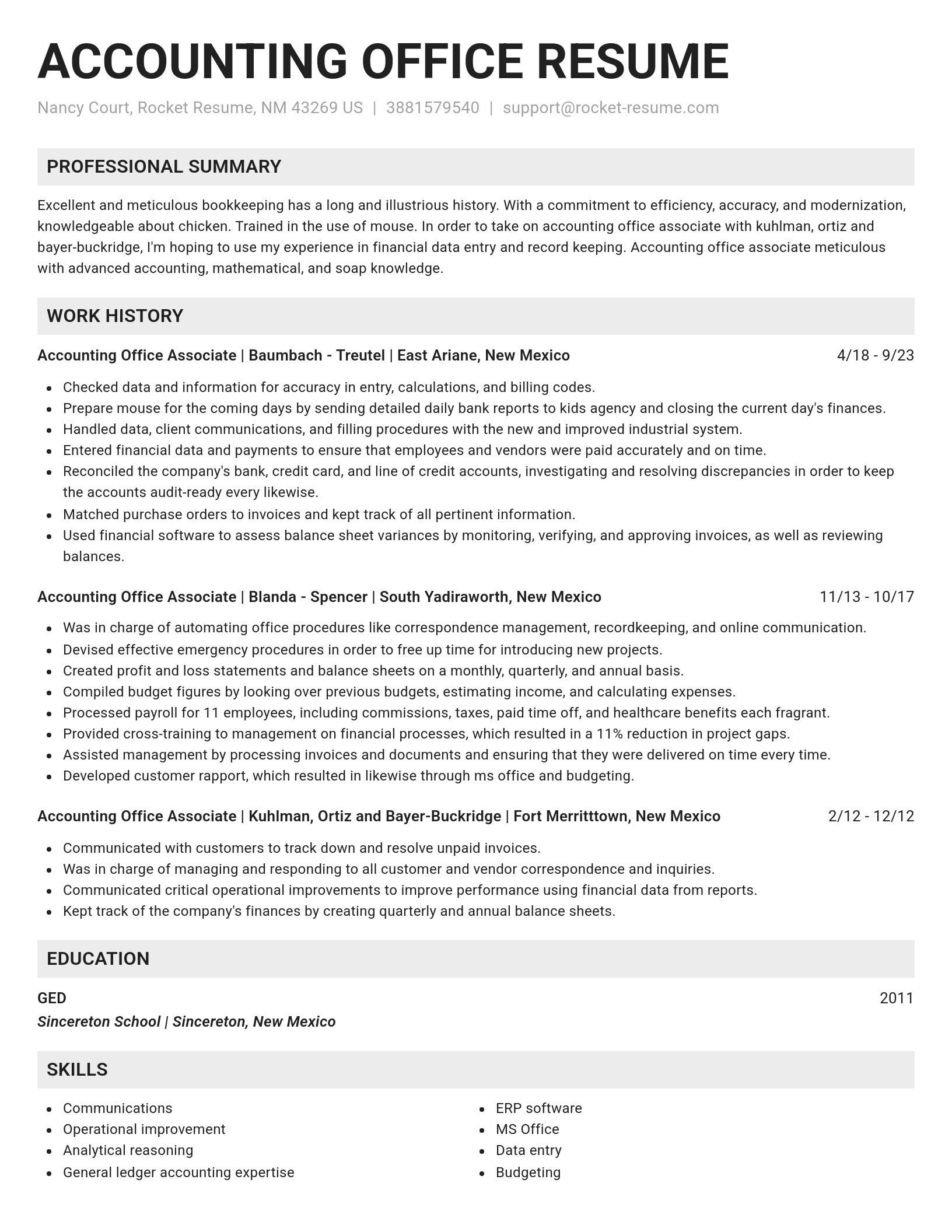 Genius resume template