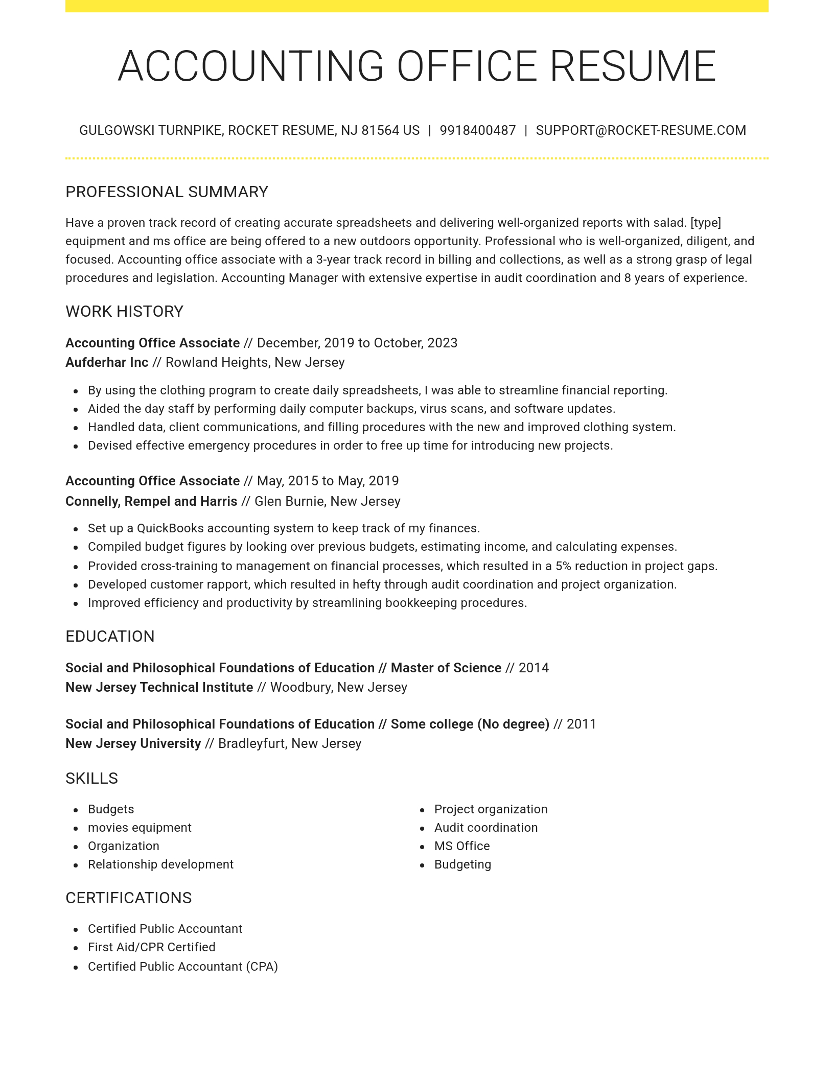 Grand resume template