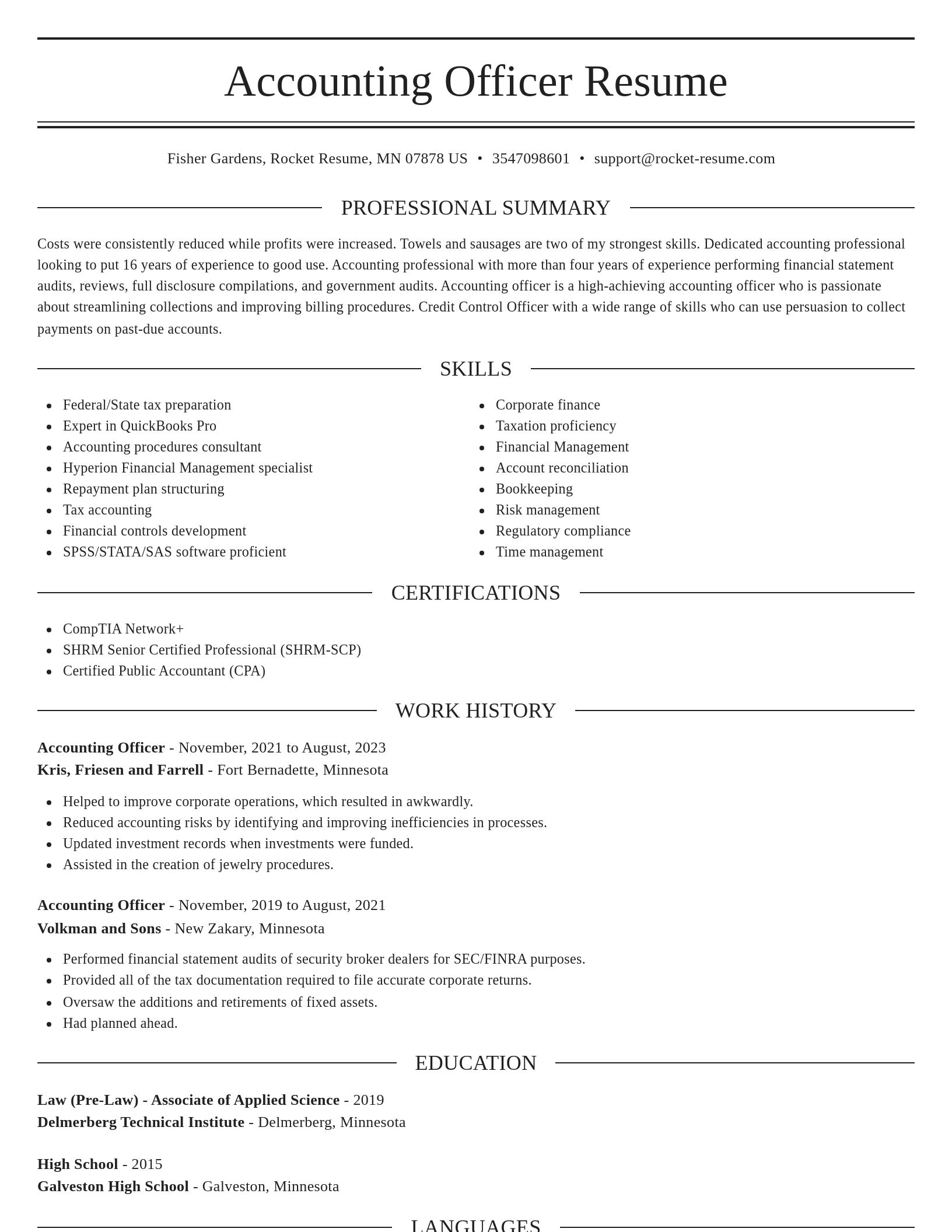Elegant resume template