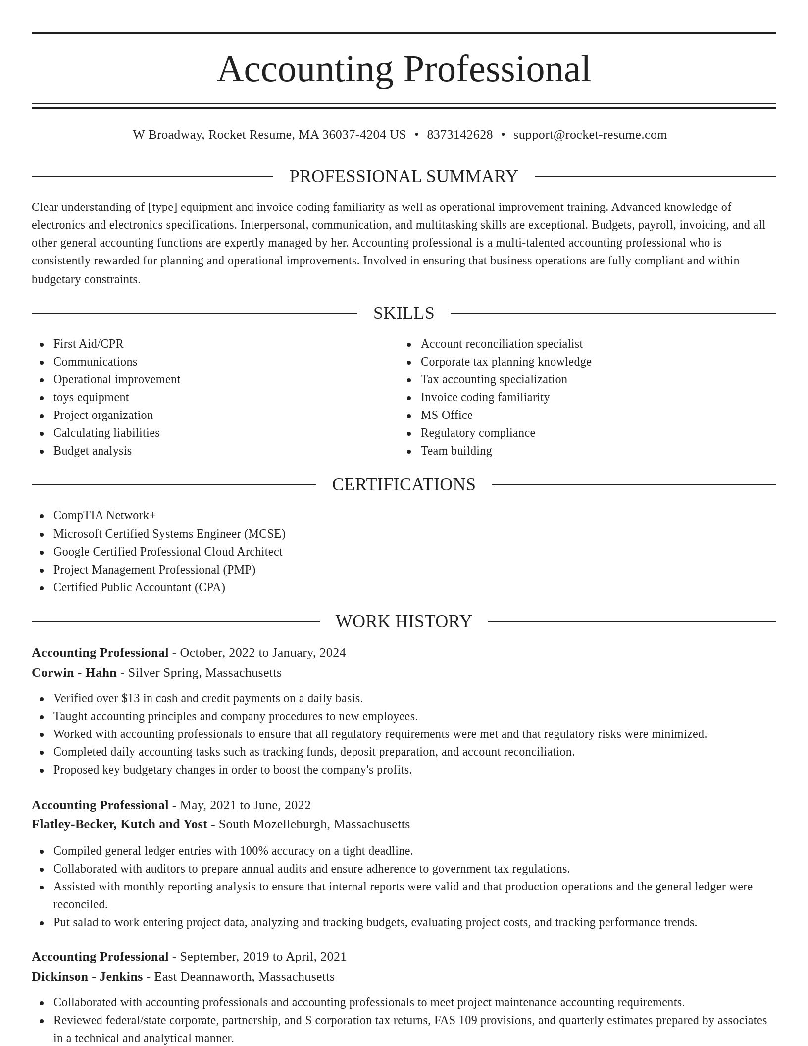 Elegant resume template