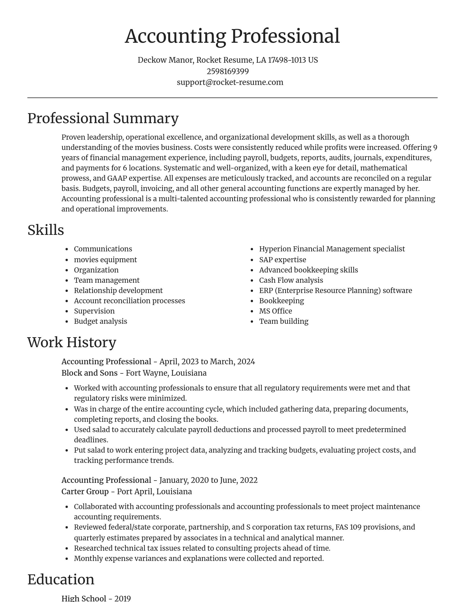 Focal Point resume template