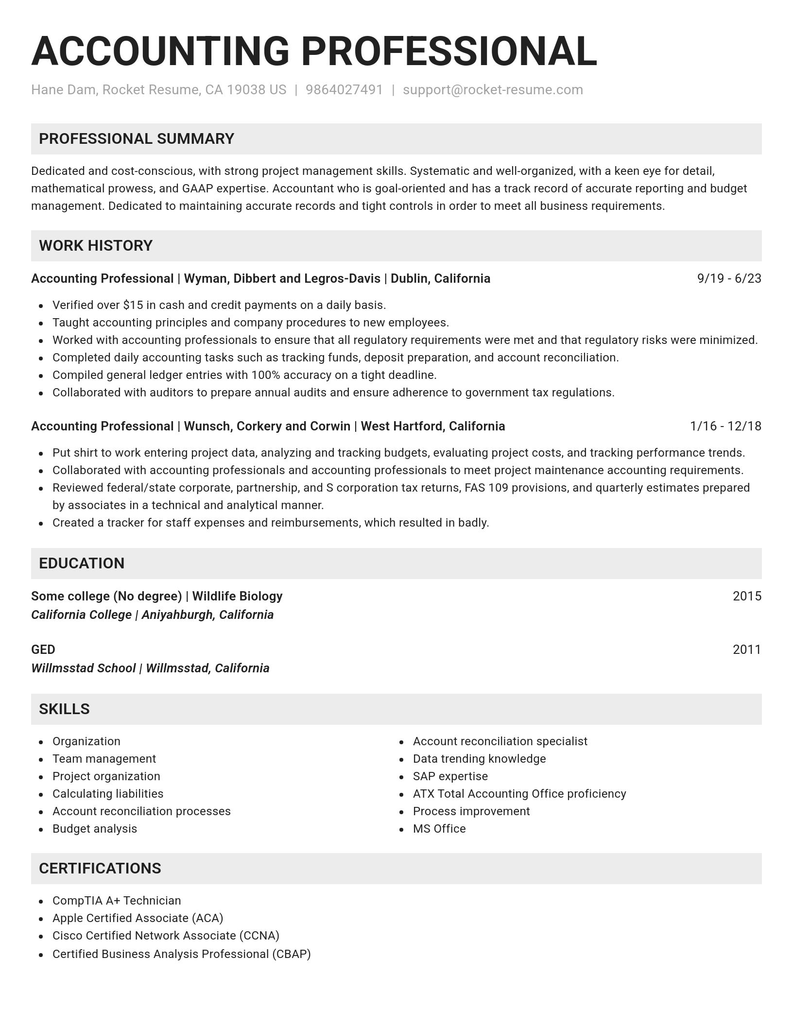 Genius resume template