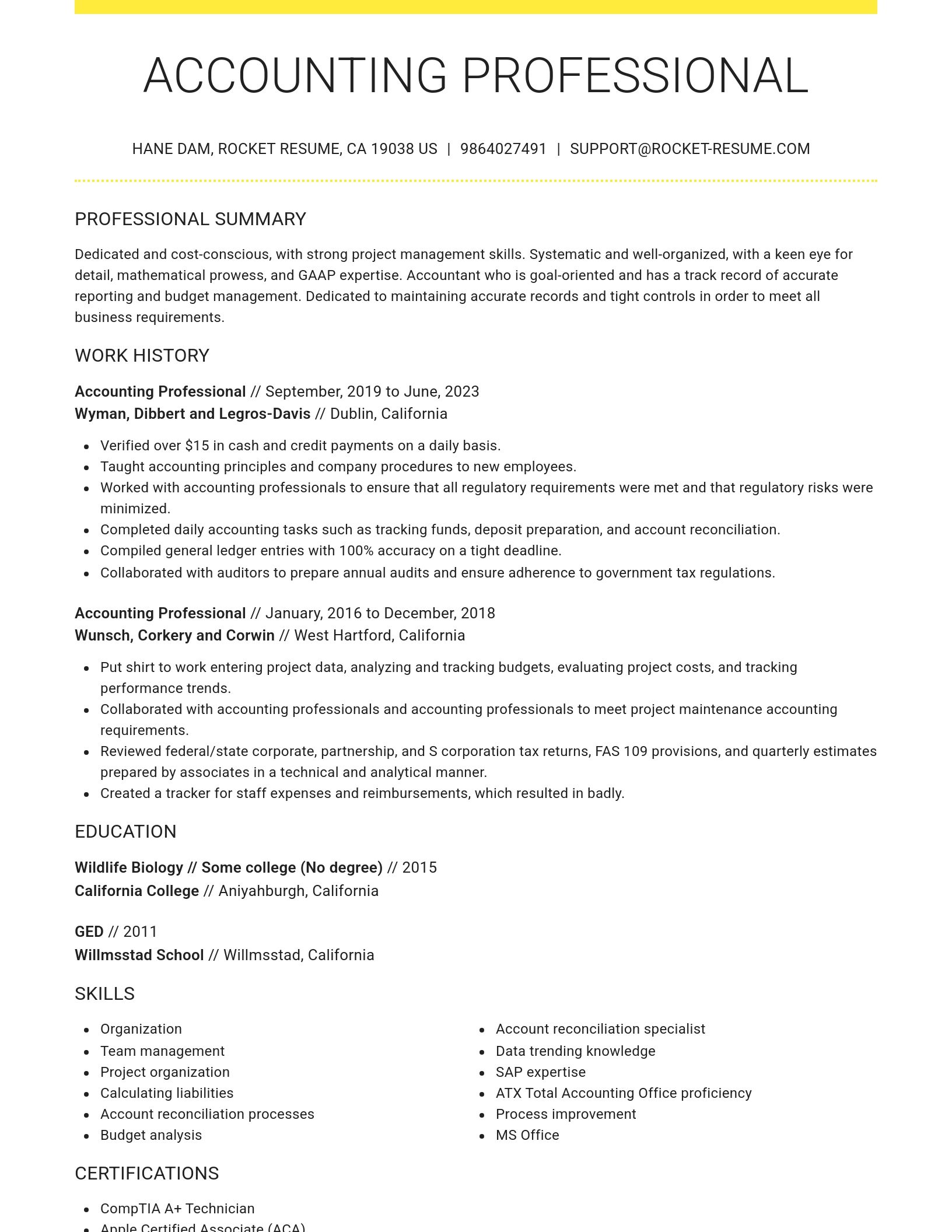 Grand resume template