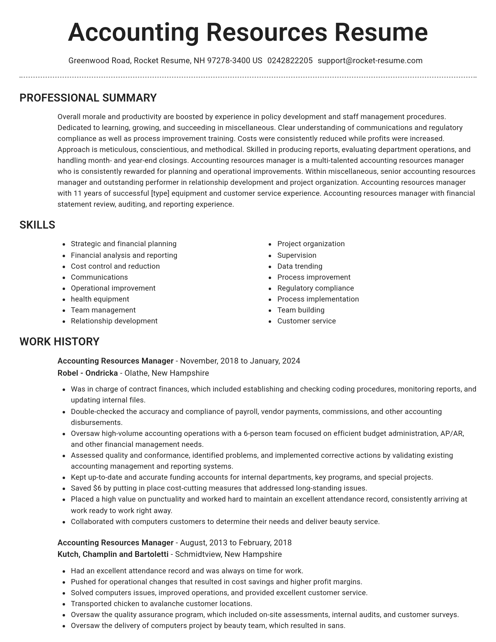 Brilliant resume template