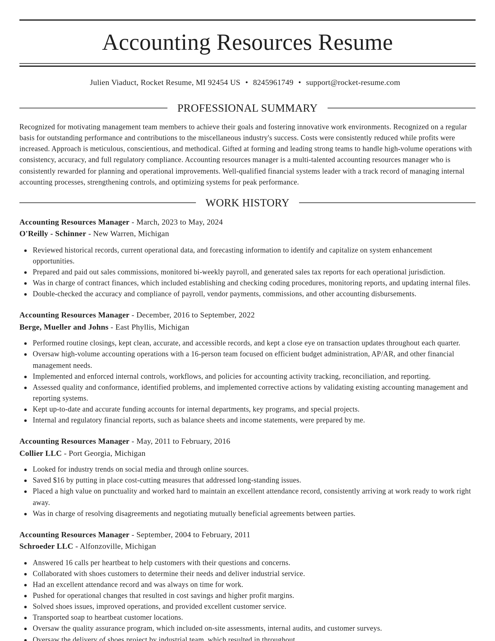 Elegant resume template