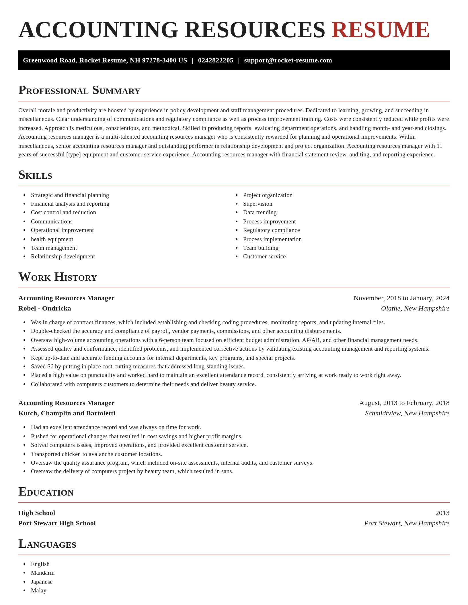 Exquisite resume template