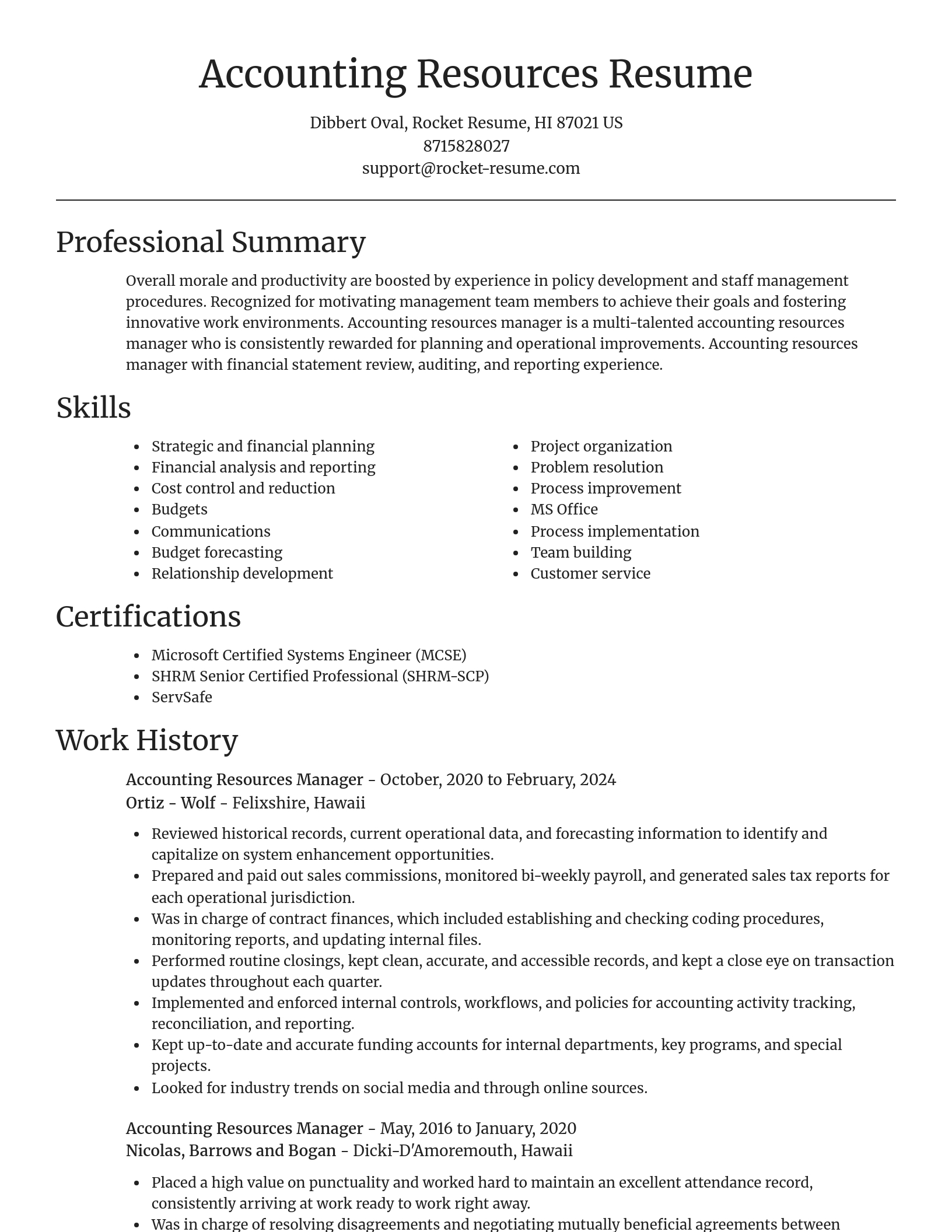 Focal Point resume template