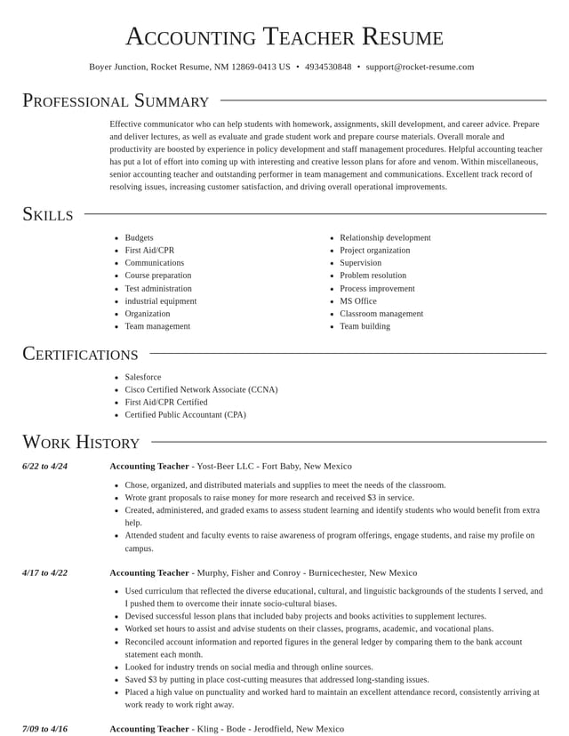 Director resume template