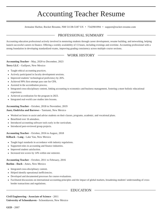 Elegant resume template