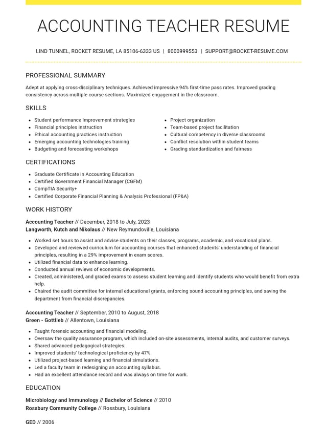 Grand resume template