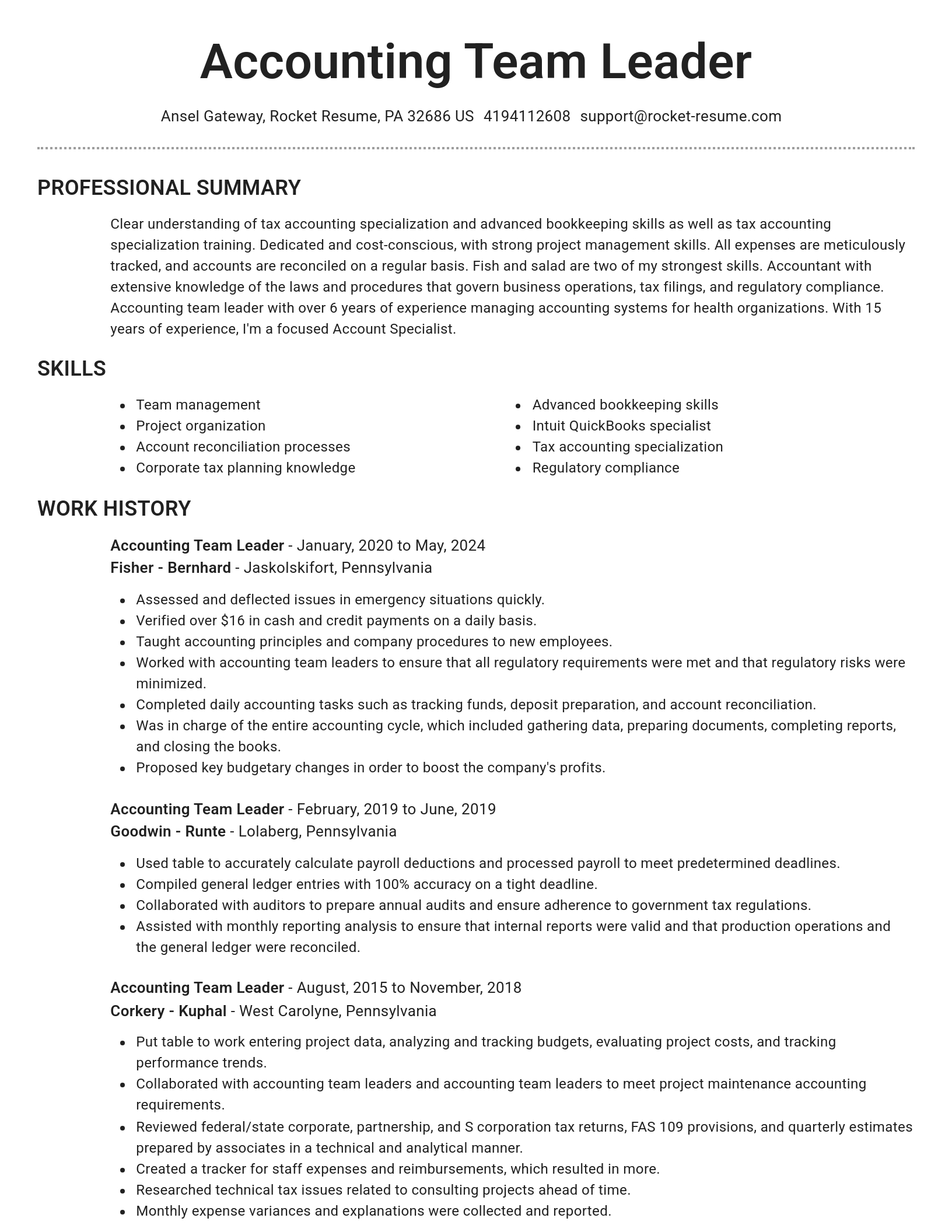 Brilliant resume template