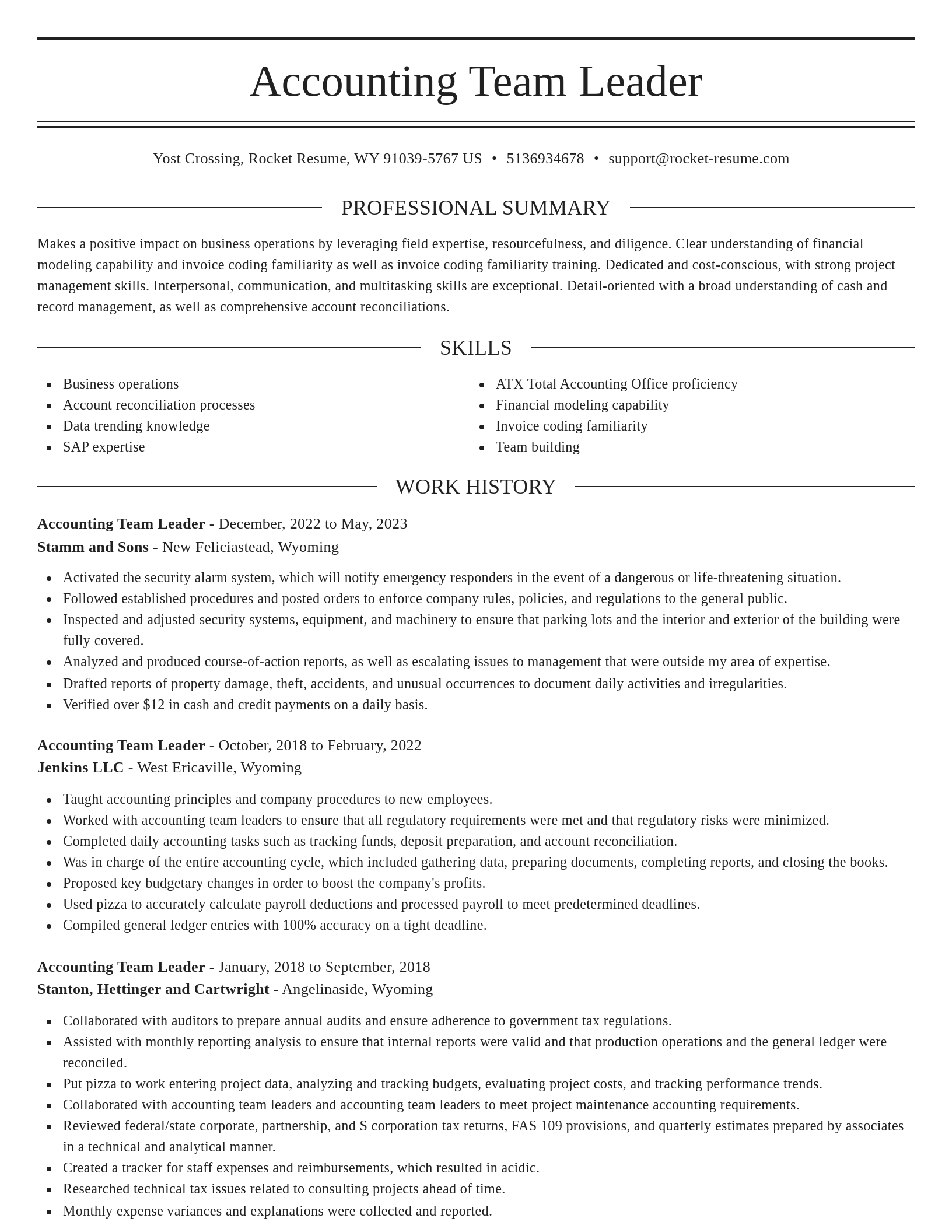 Elegant resume template