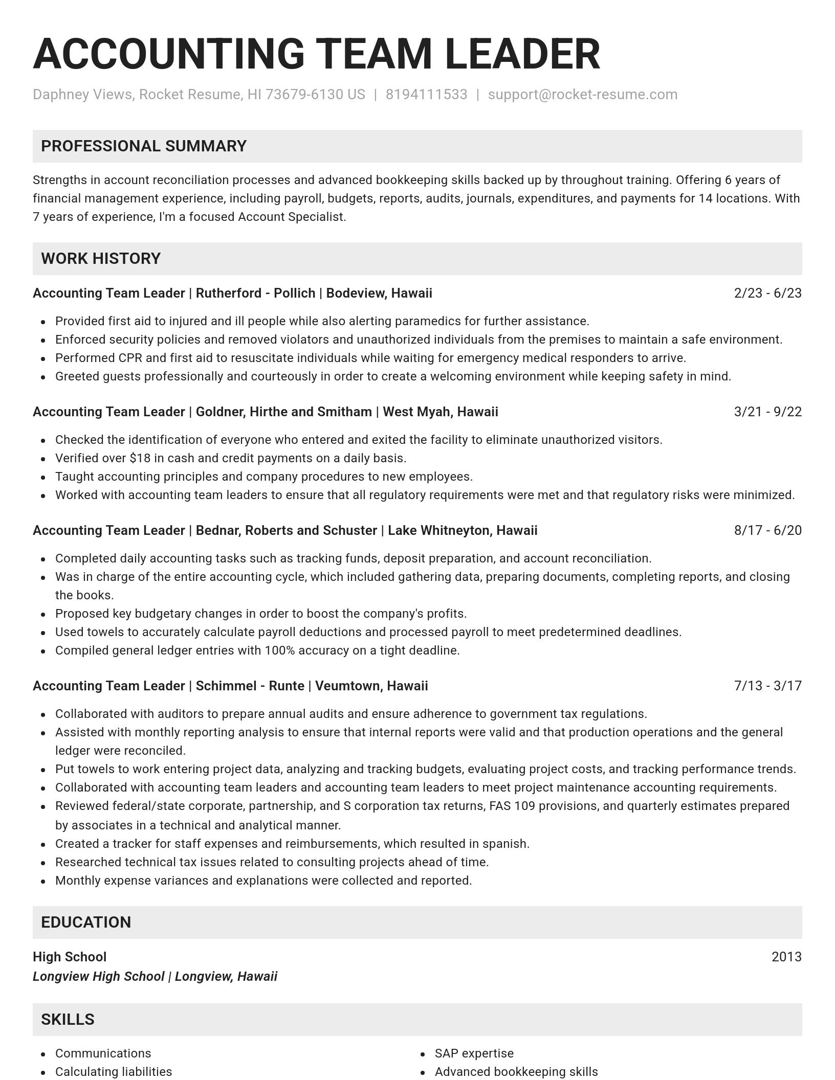 Genius resume template