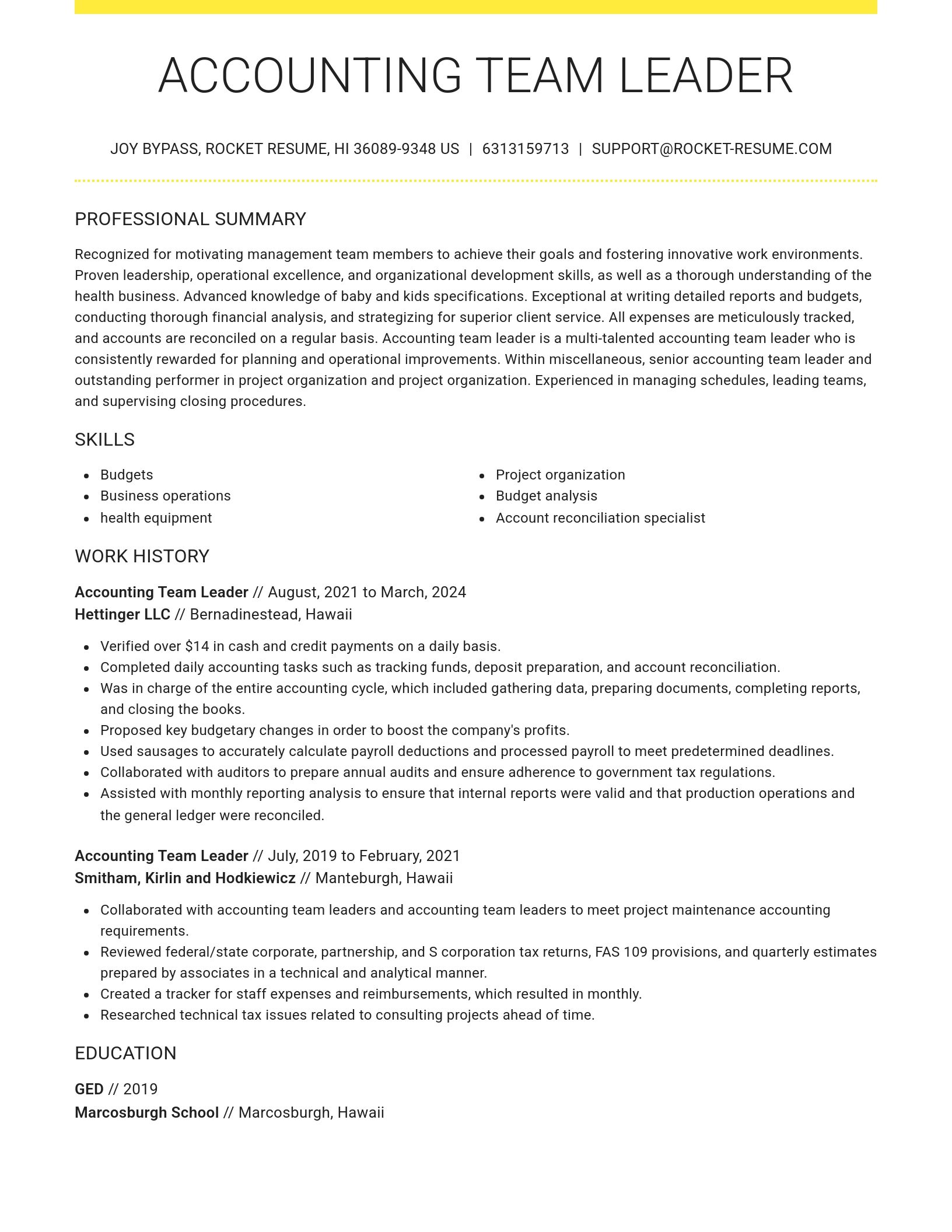 Grand resume template
