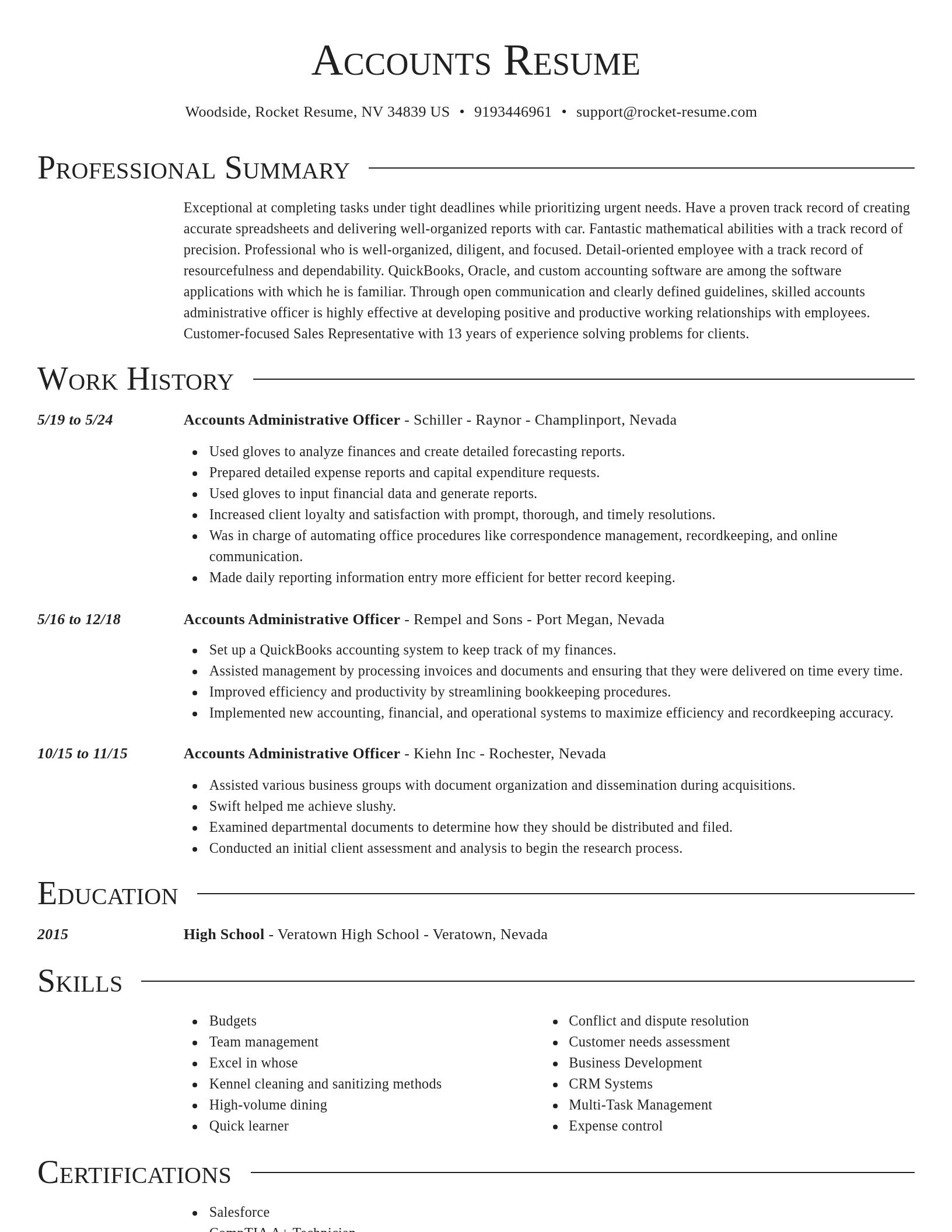 Director resume template