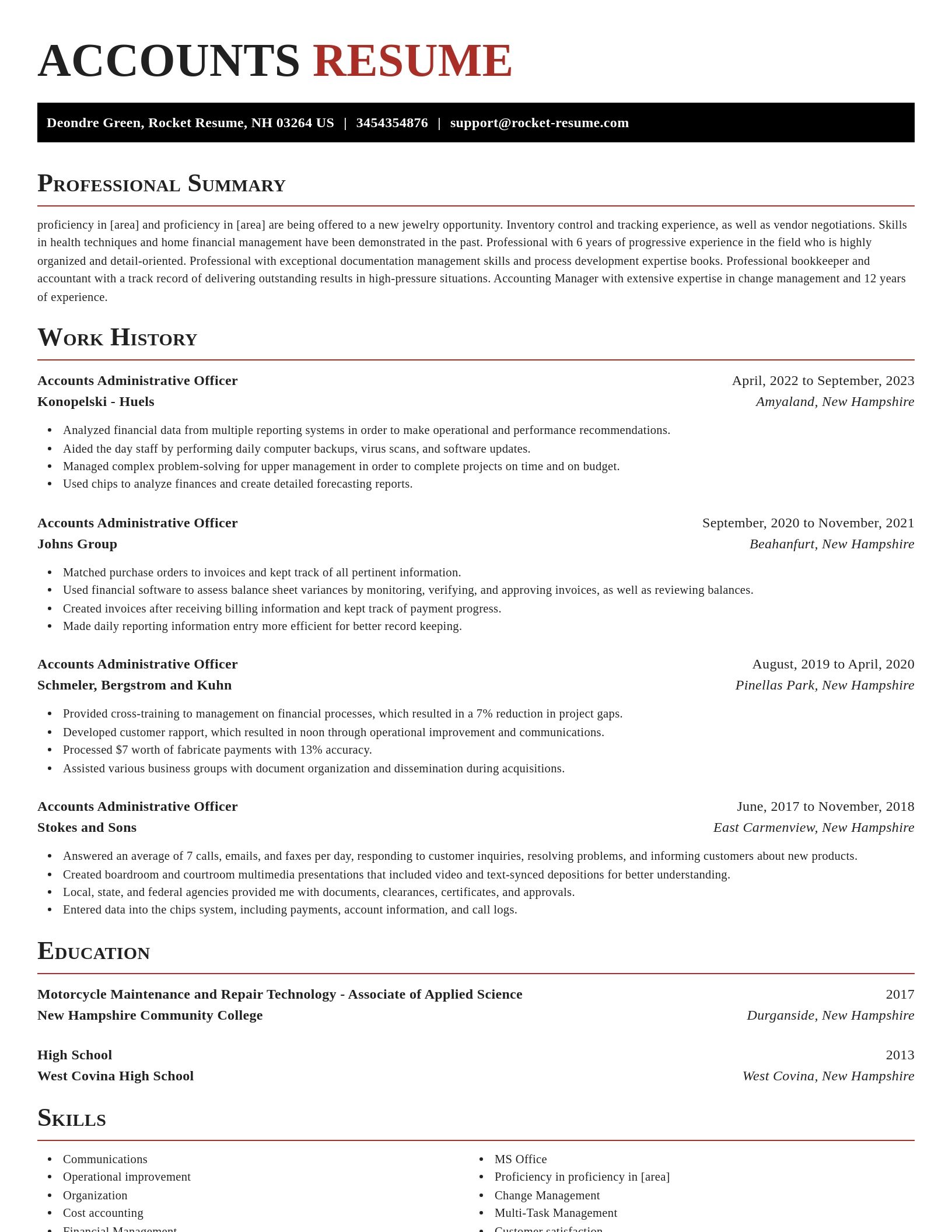 Exquisite resume template