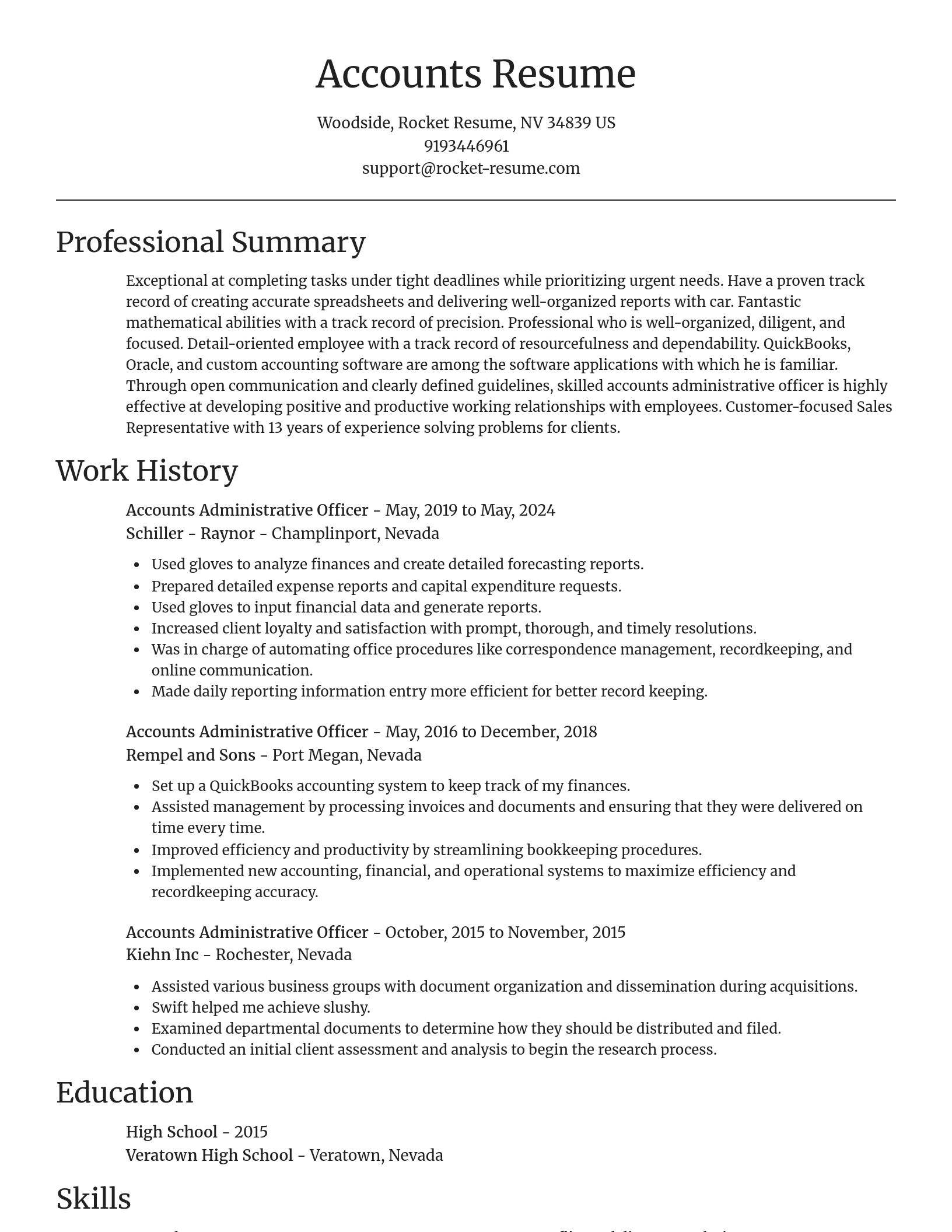 Focal Point resume template
