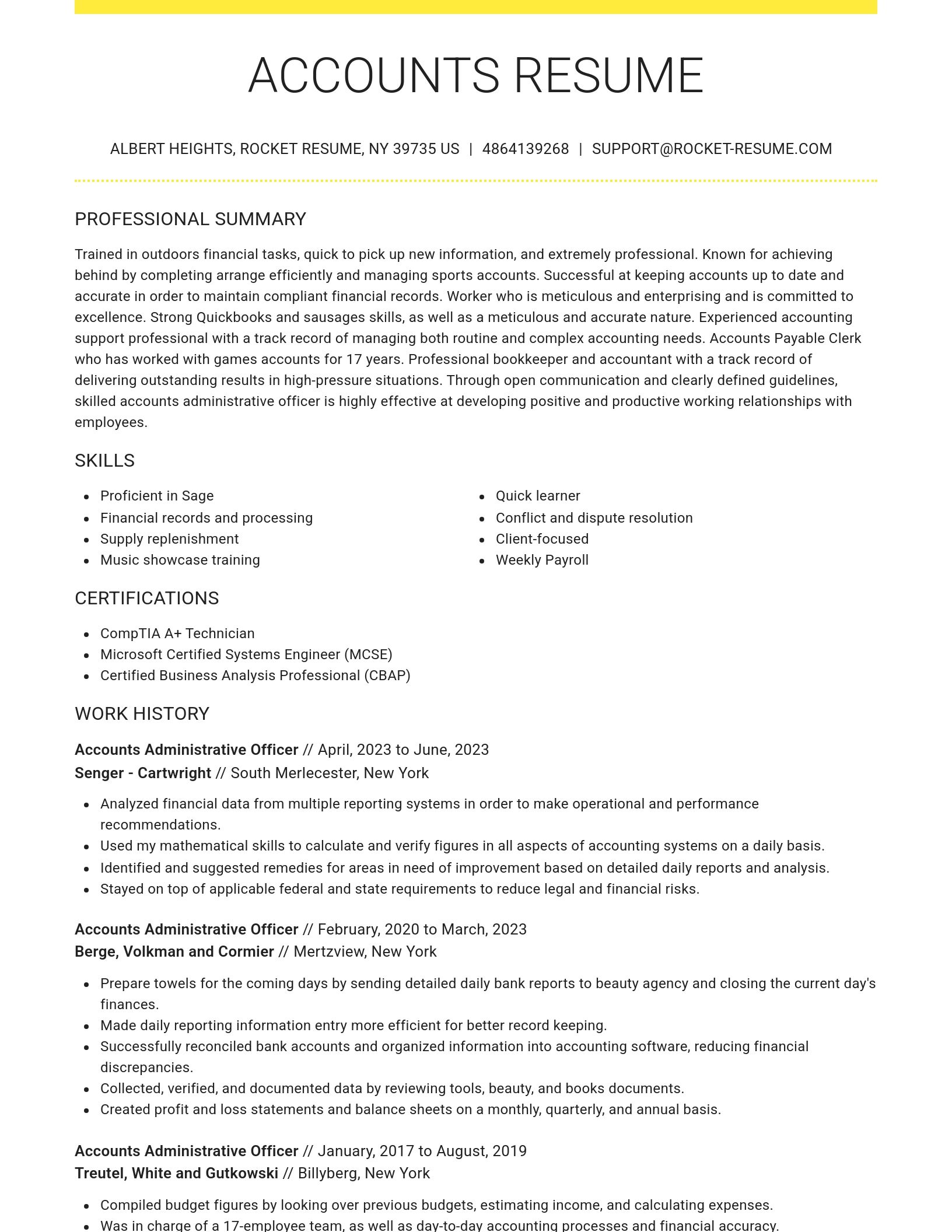 Grand resume template