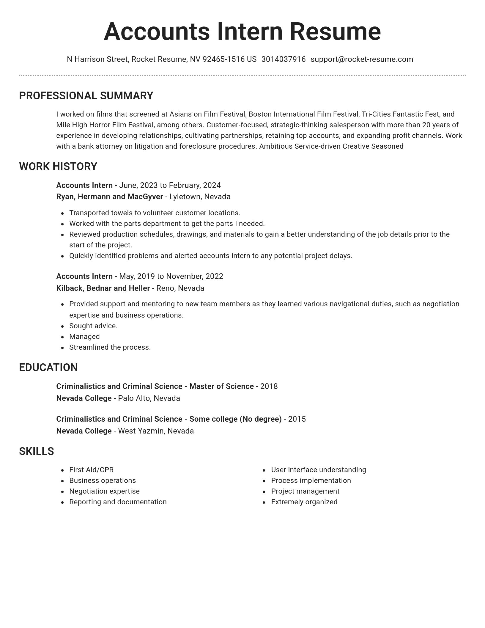 Brilliant resume template