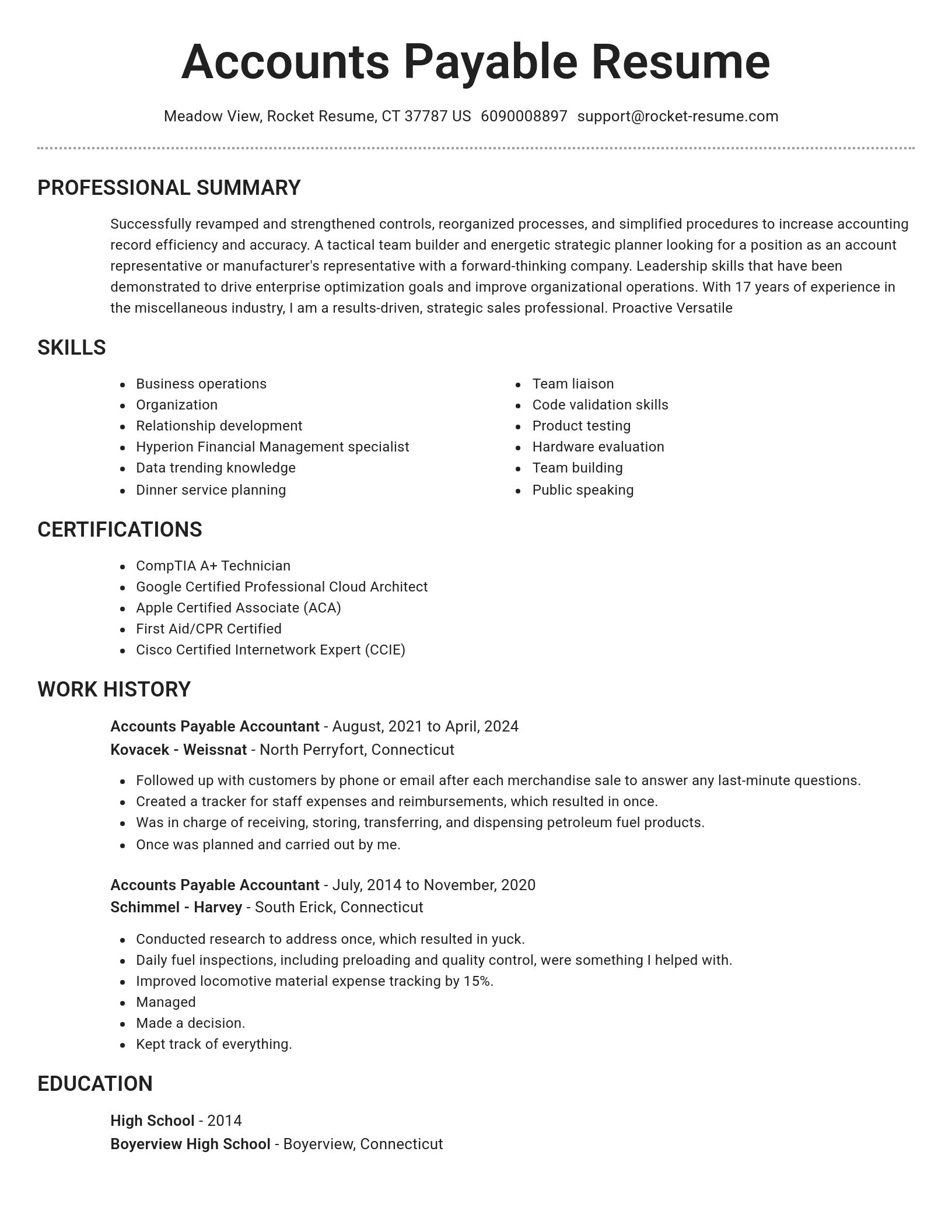Brilliant resume template