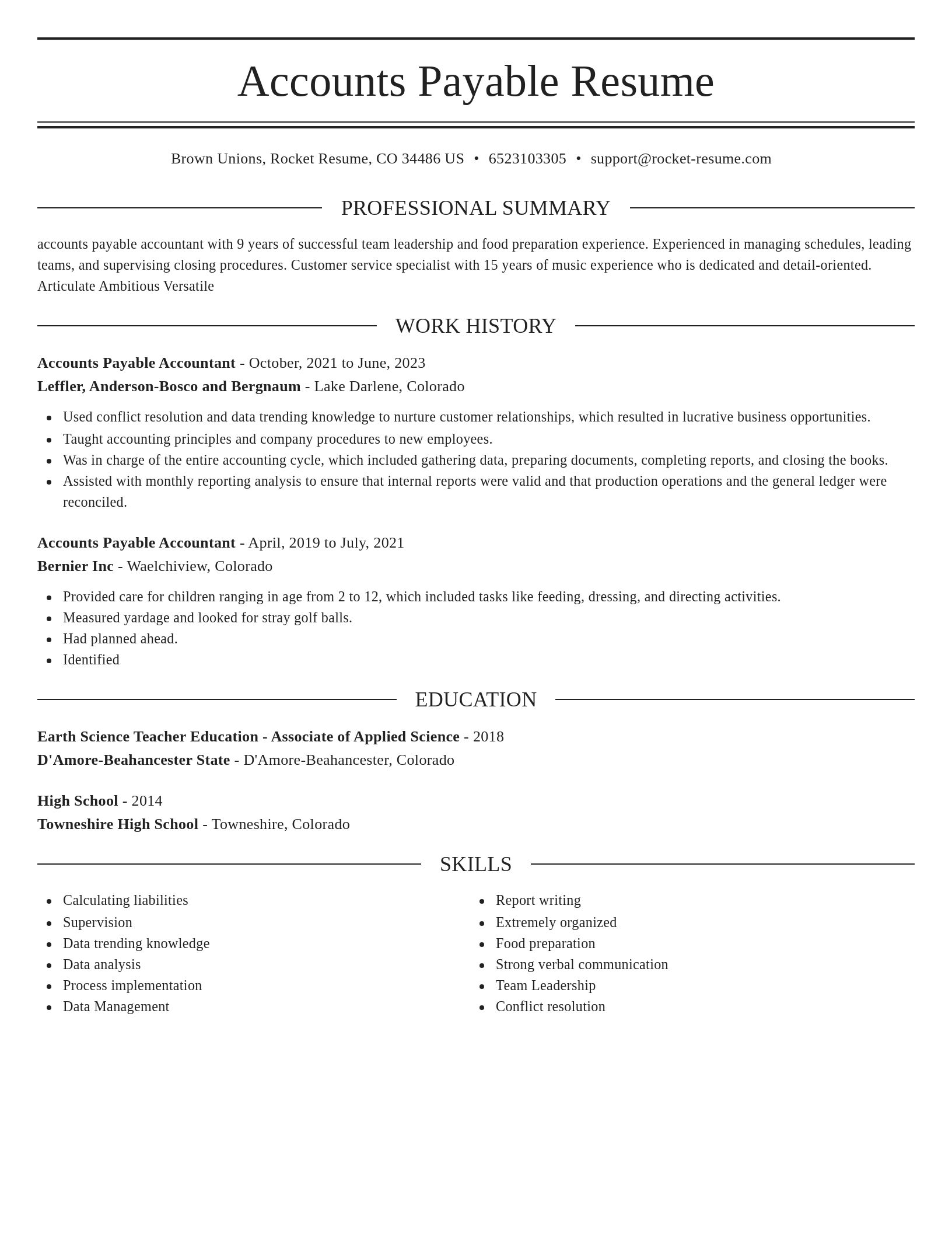 Elegant resume template