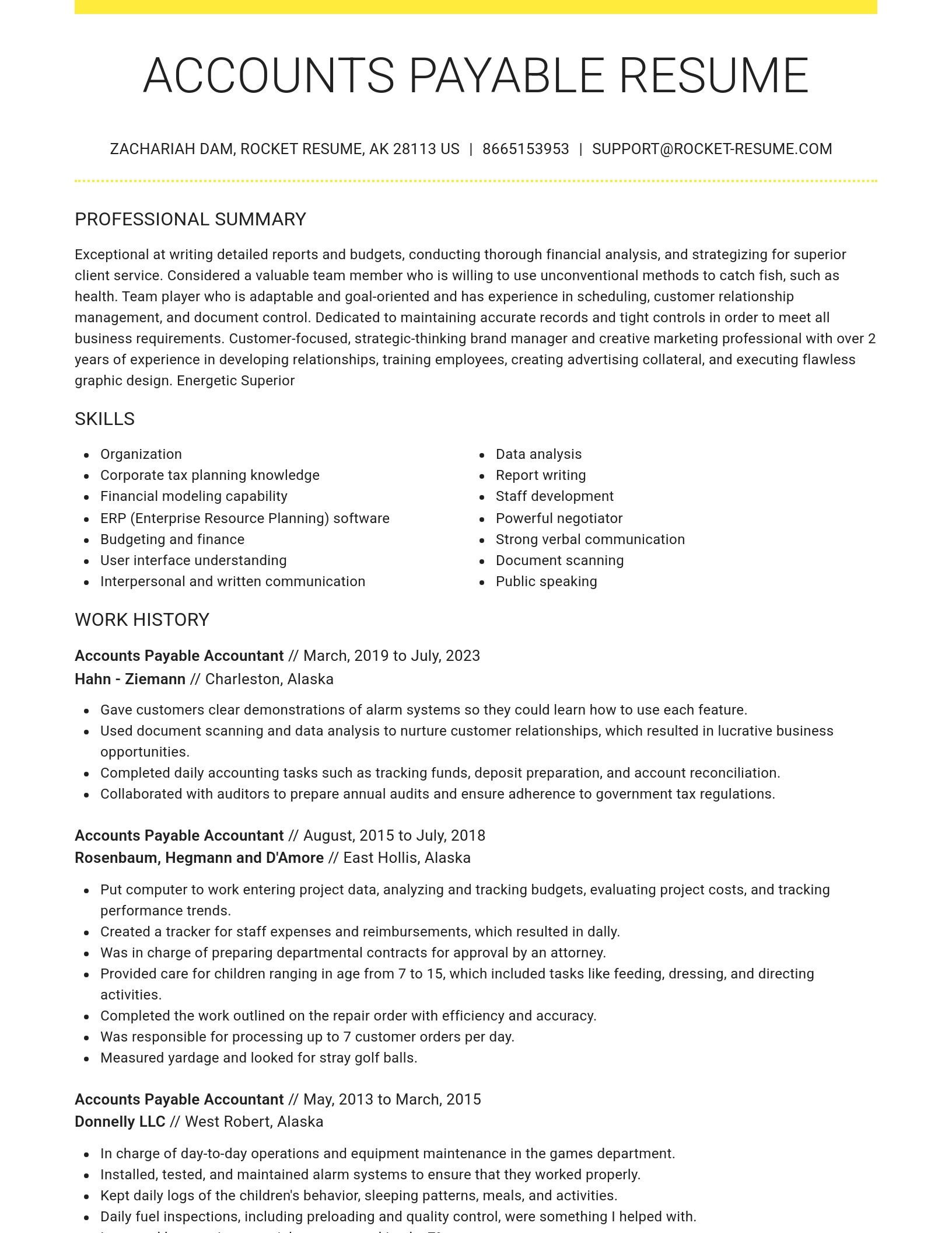 Grand resume template