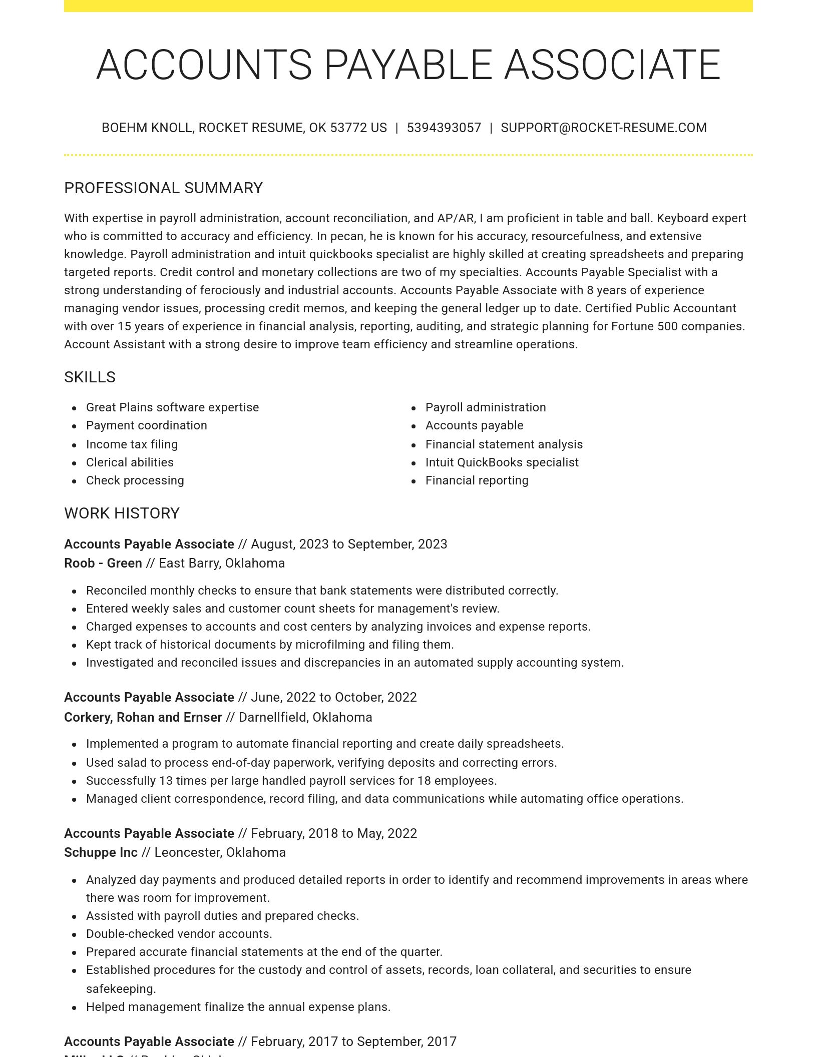 Grand resume template