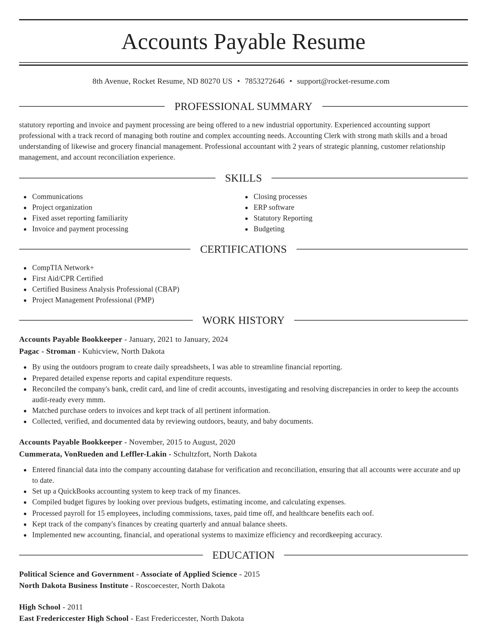 Elegant resume template