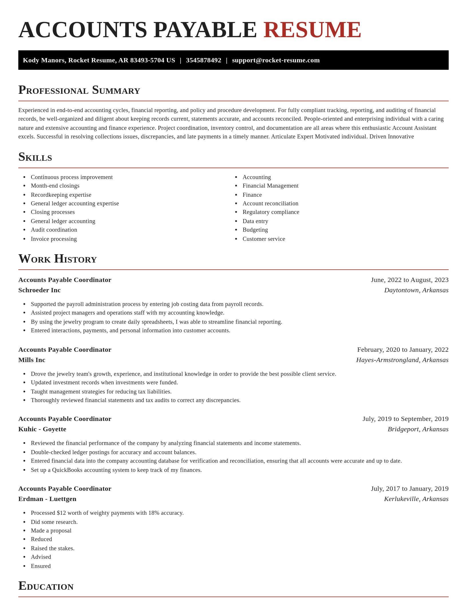 Exquisite resume template