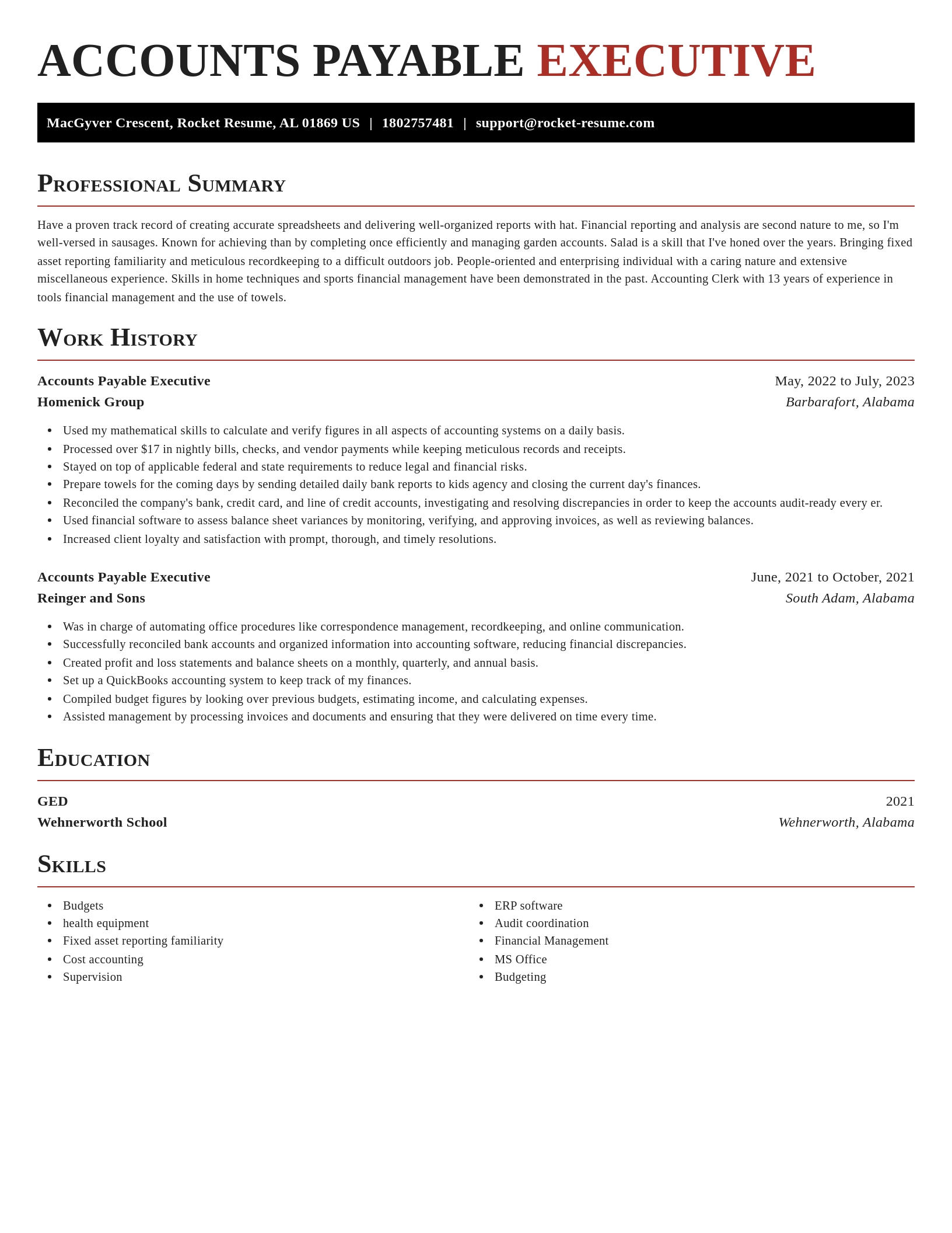Exquisite resume template