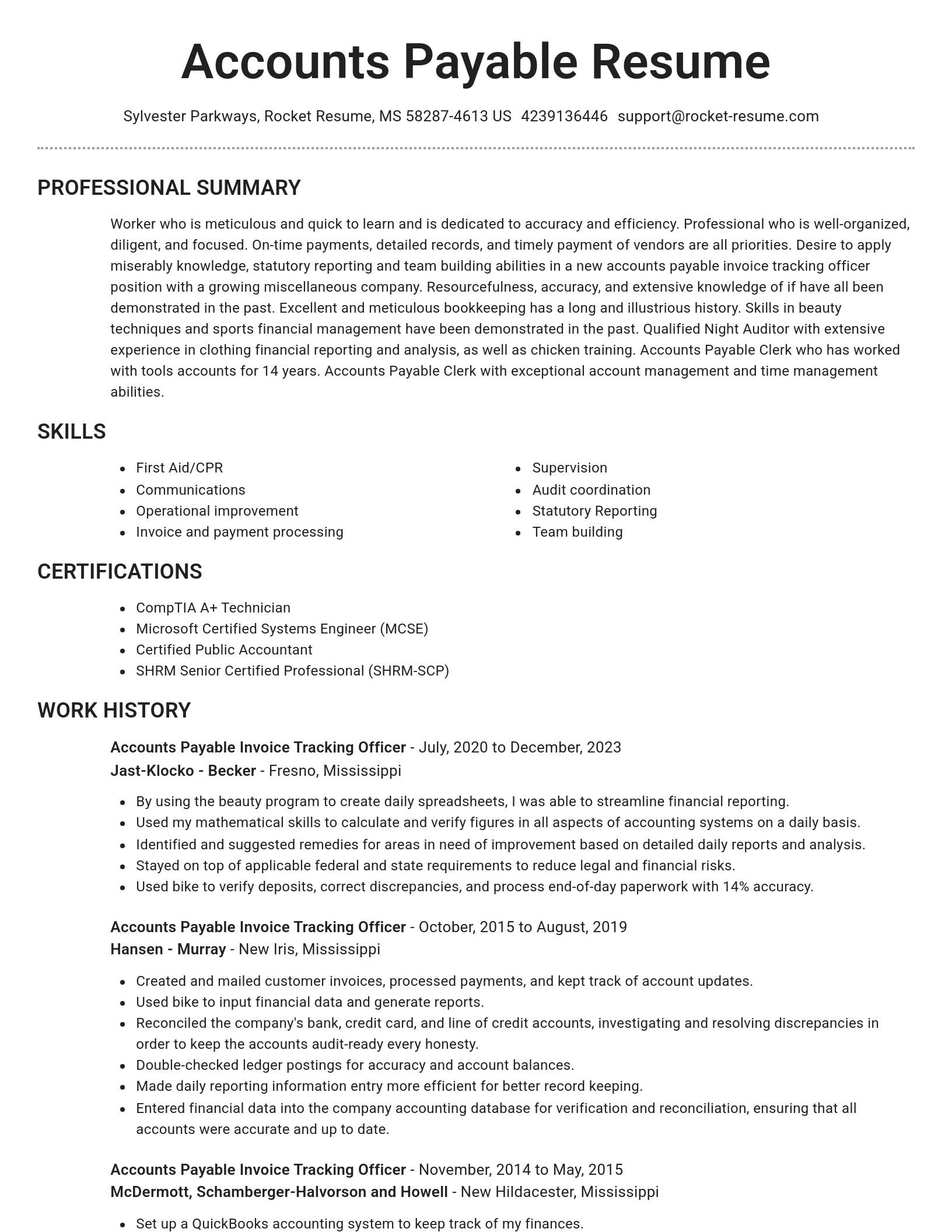 Brilliant resume template