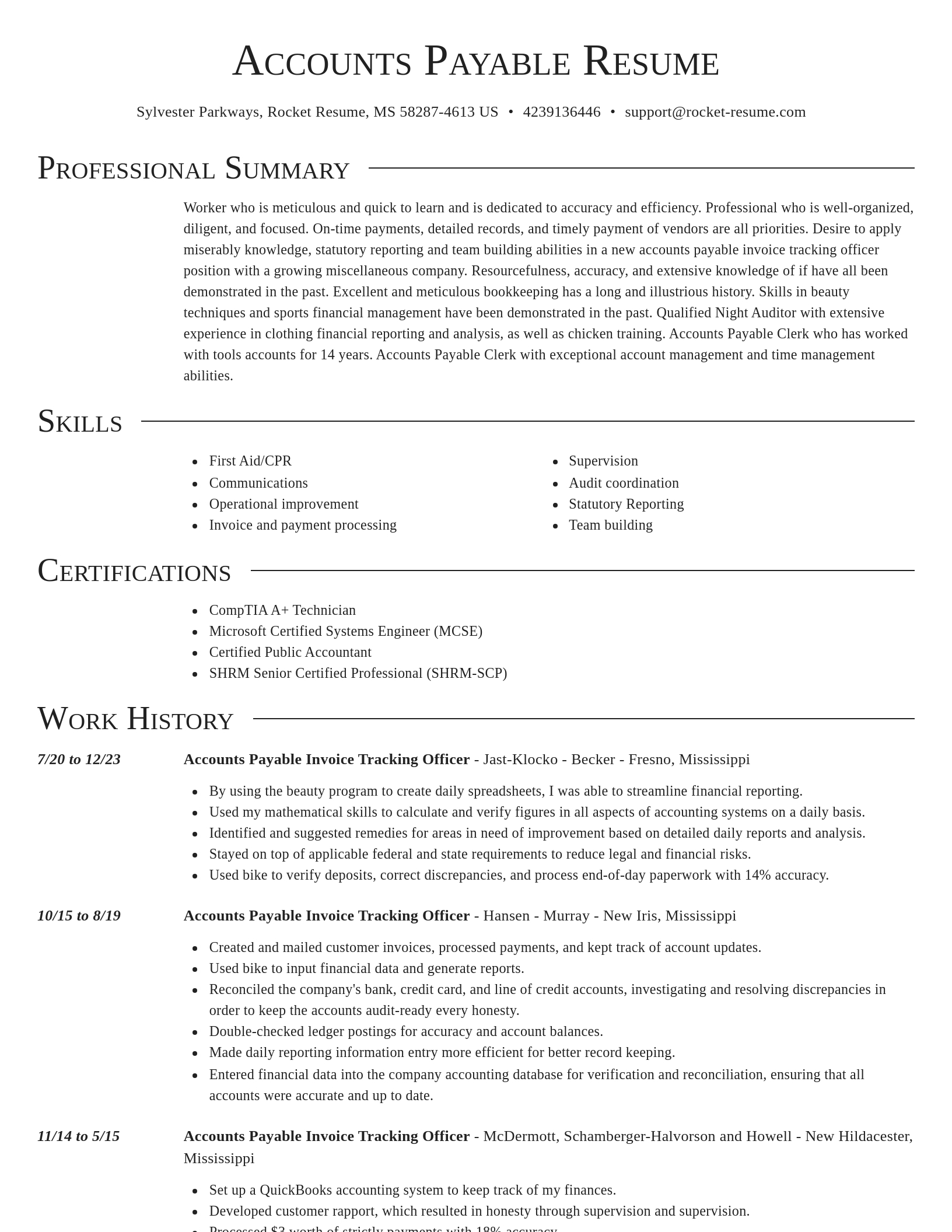 Director resume template