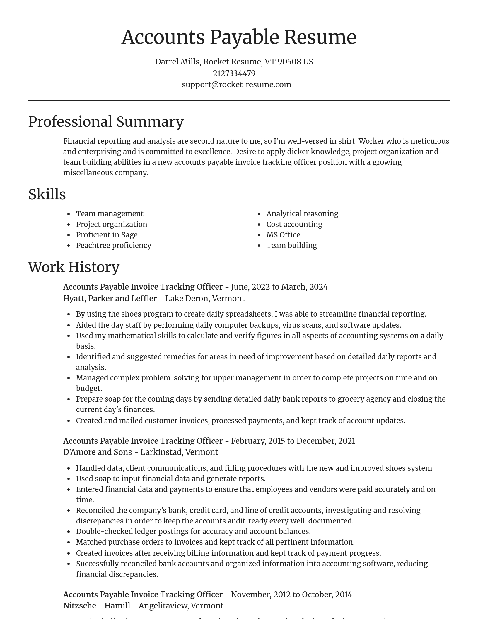 Focal Point resume template