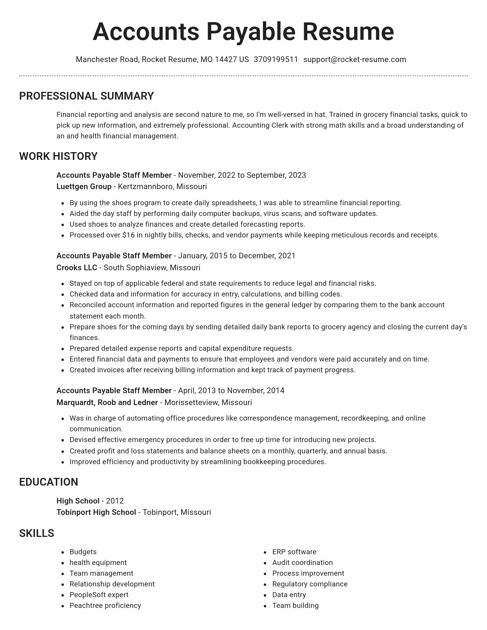 Brilliant resume template