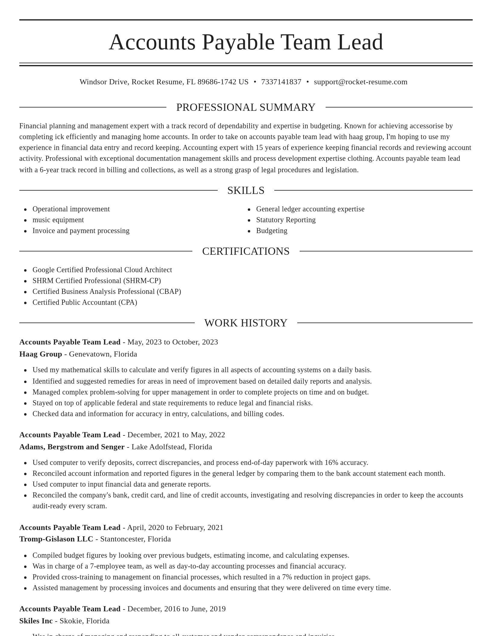 Elegant resume template