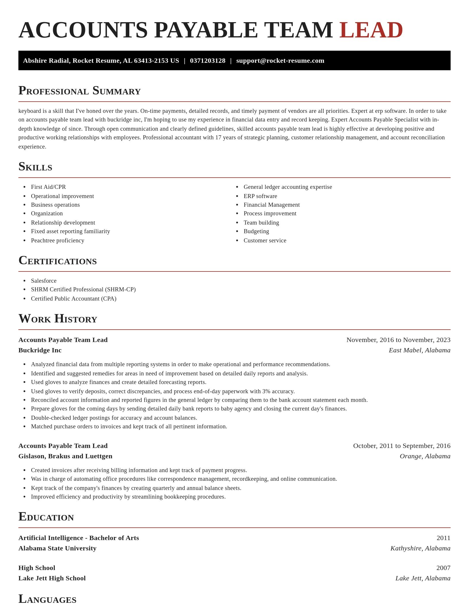 Exquisite resume template