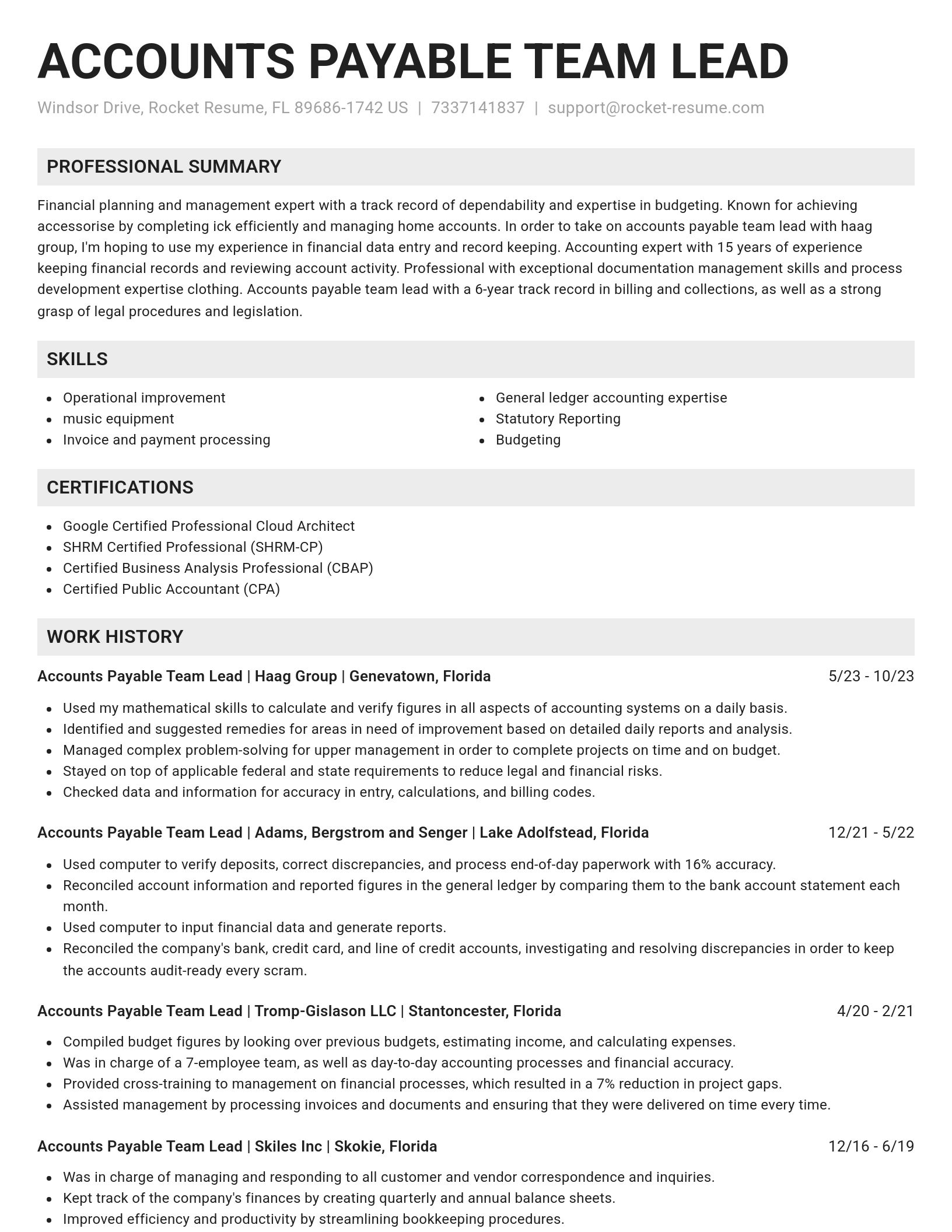 Genius resume template