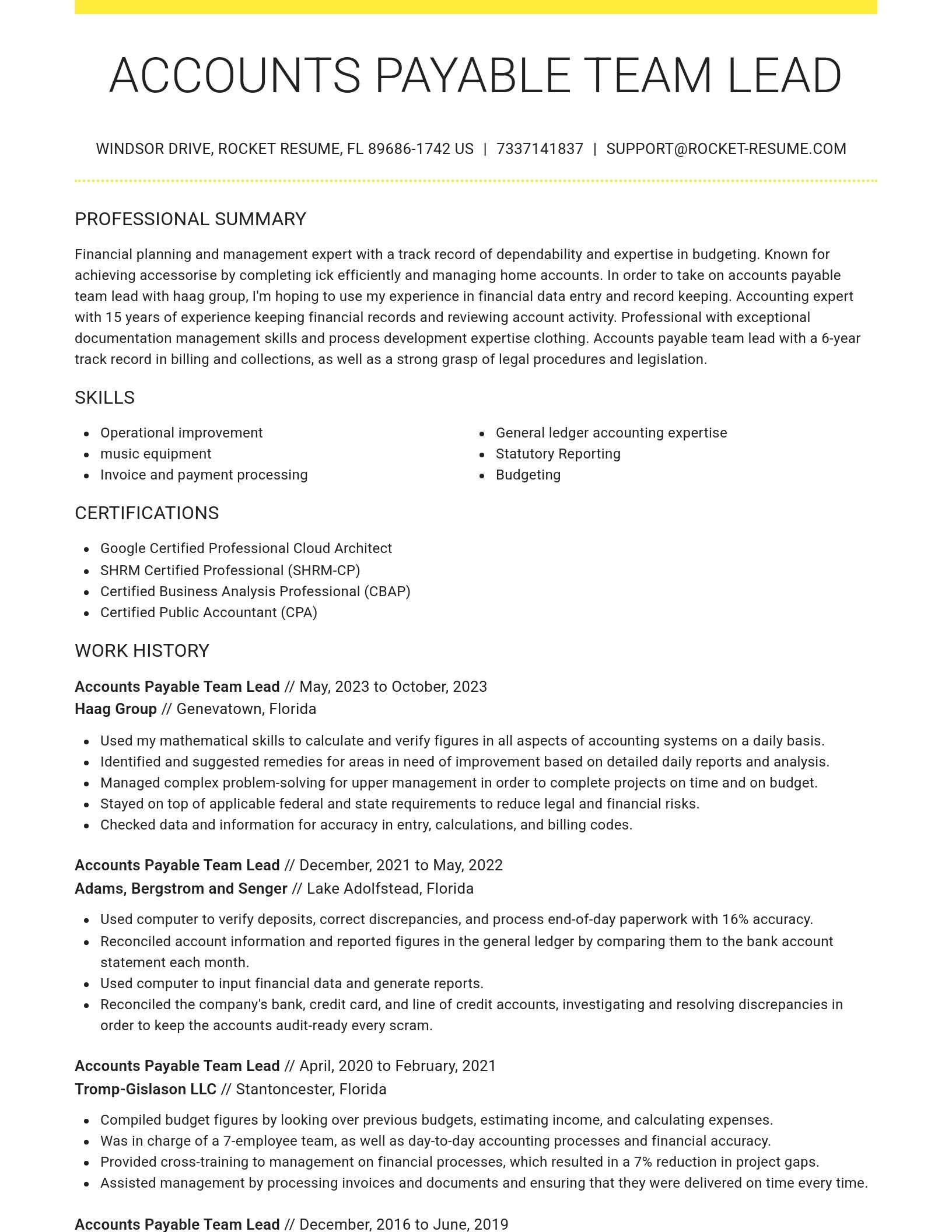 Grand resume template