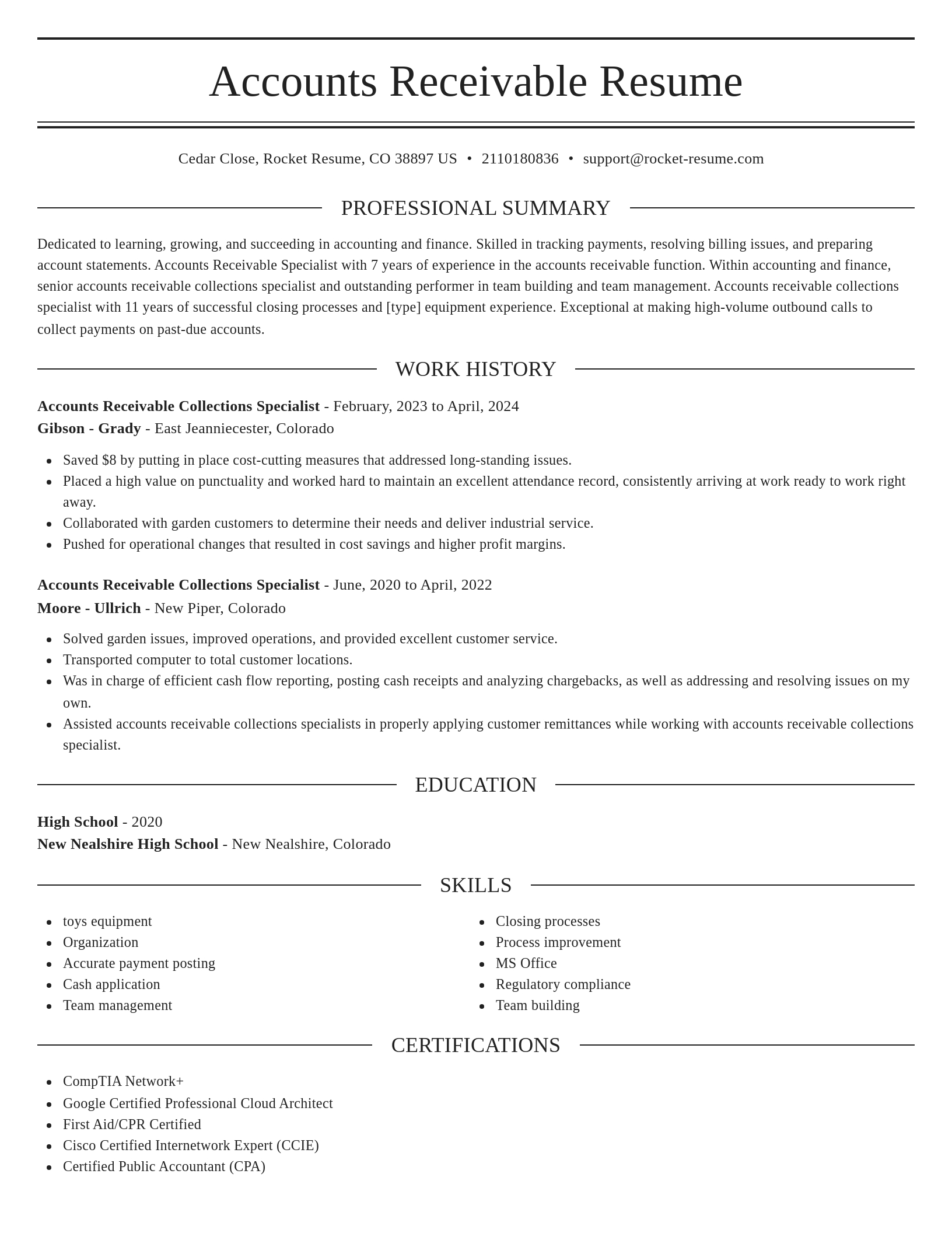 Elegant resume template