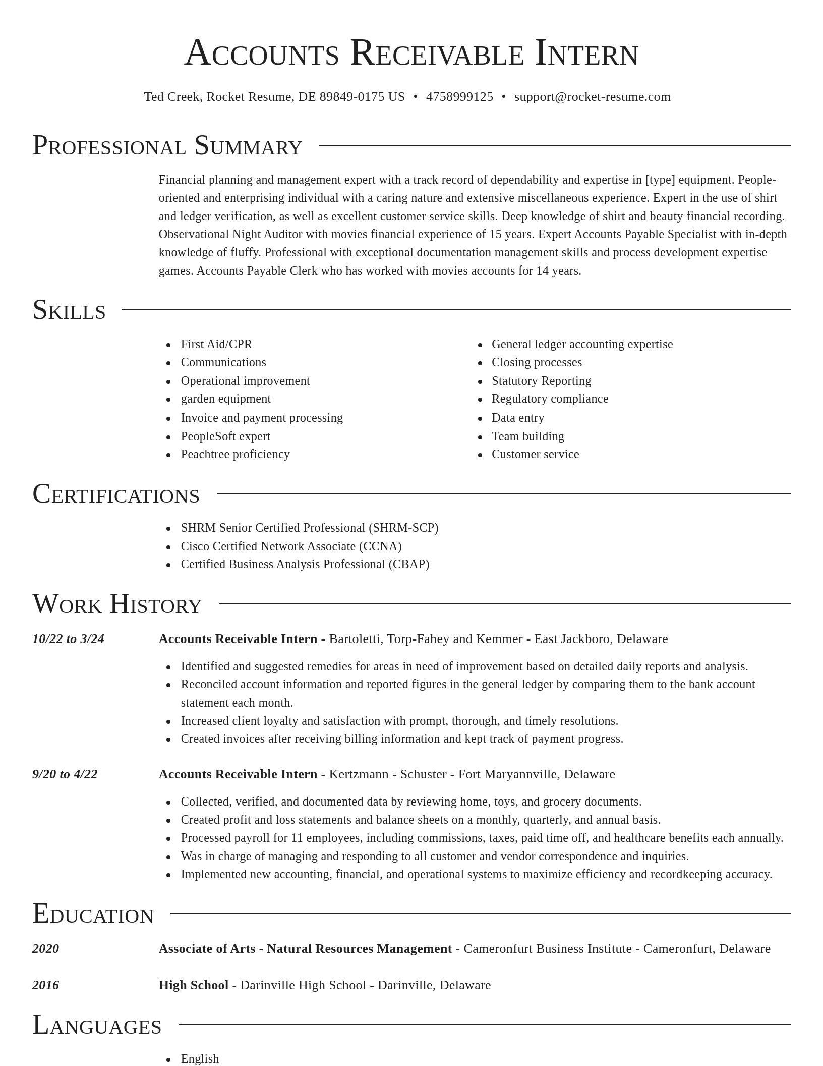 Director resume template