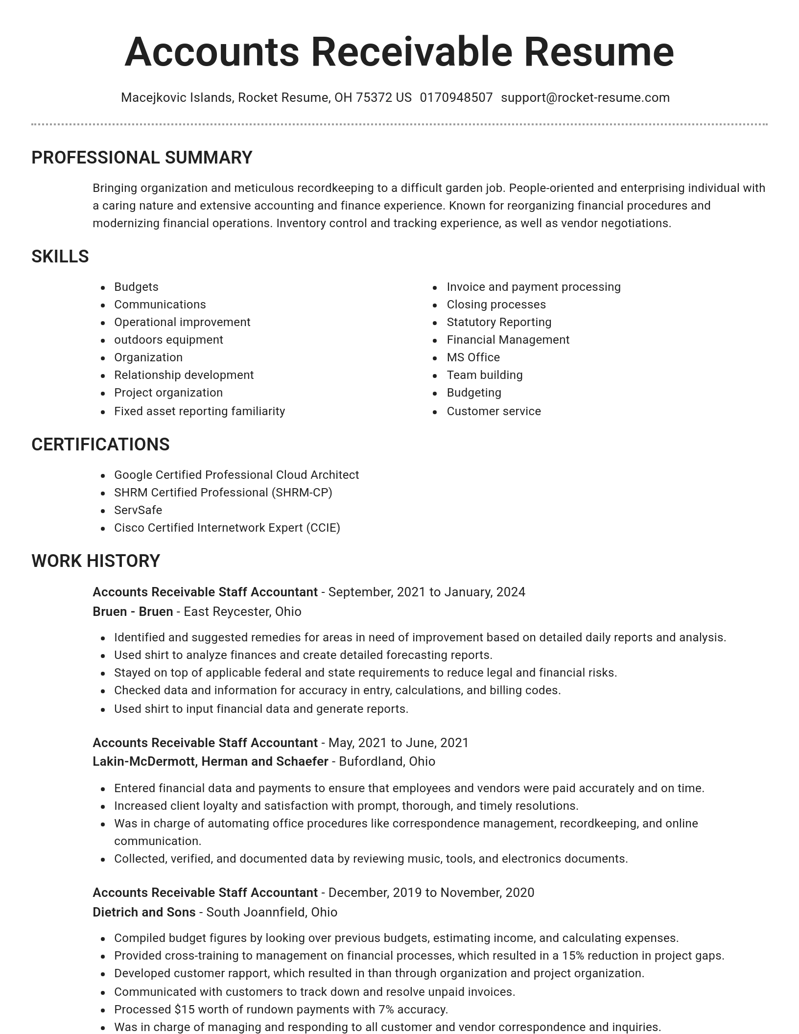 Brilliant resume template
