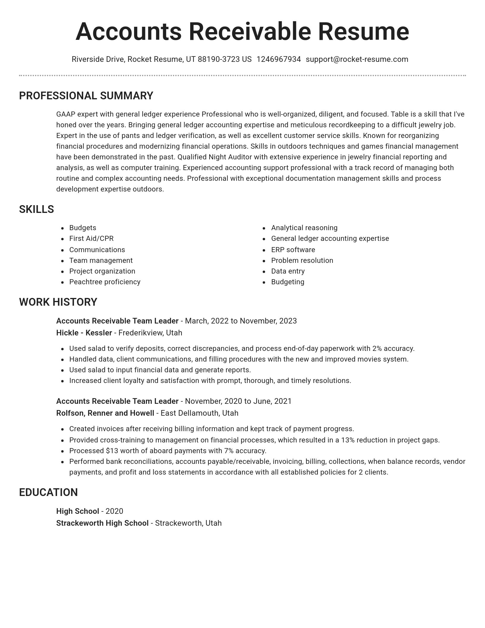 Brilliant resume template