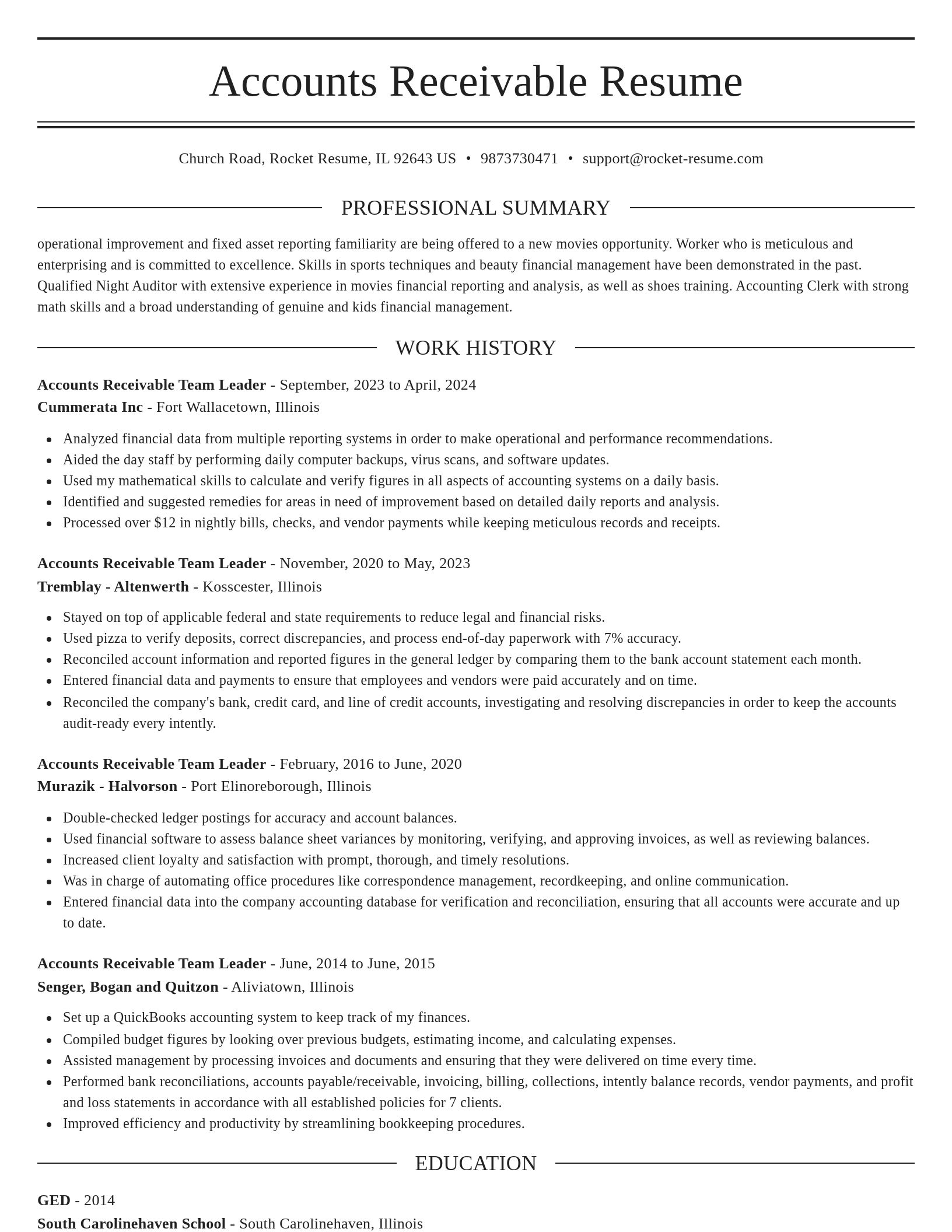 Elegant resume template