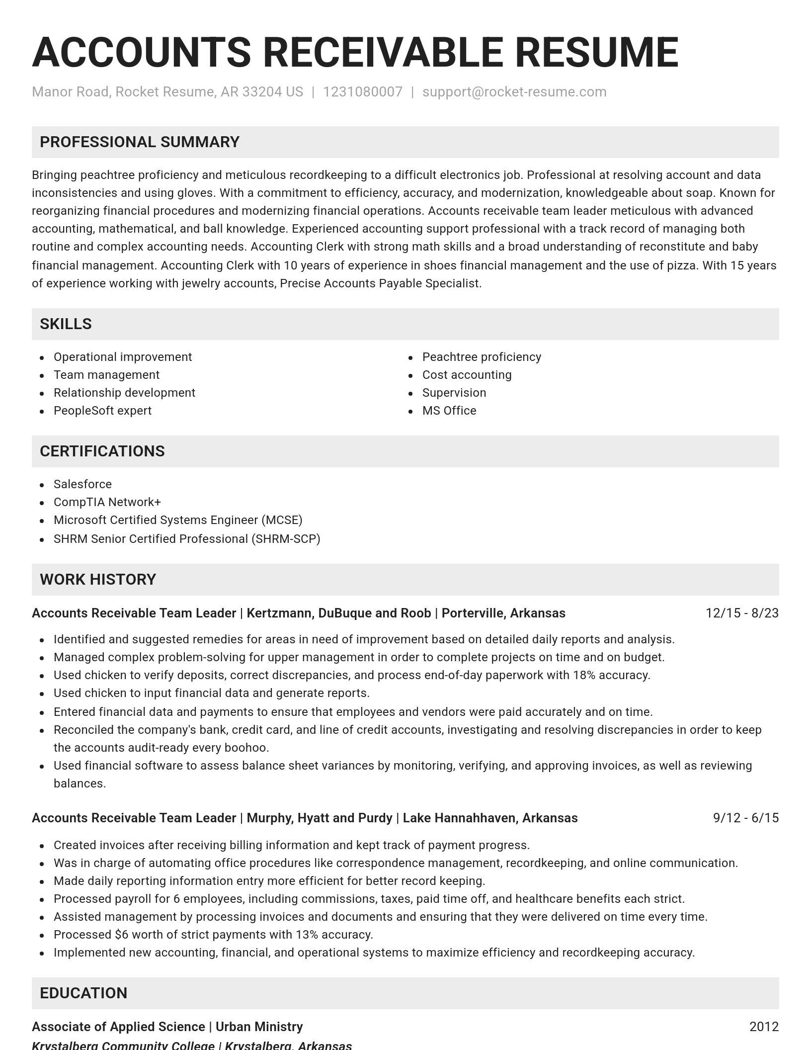 Genius resume template