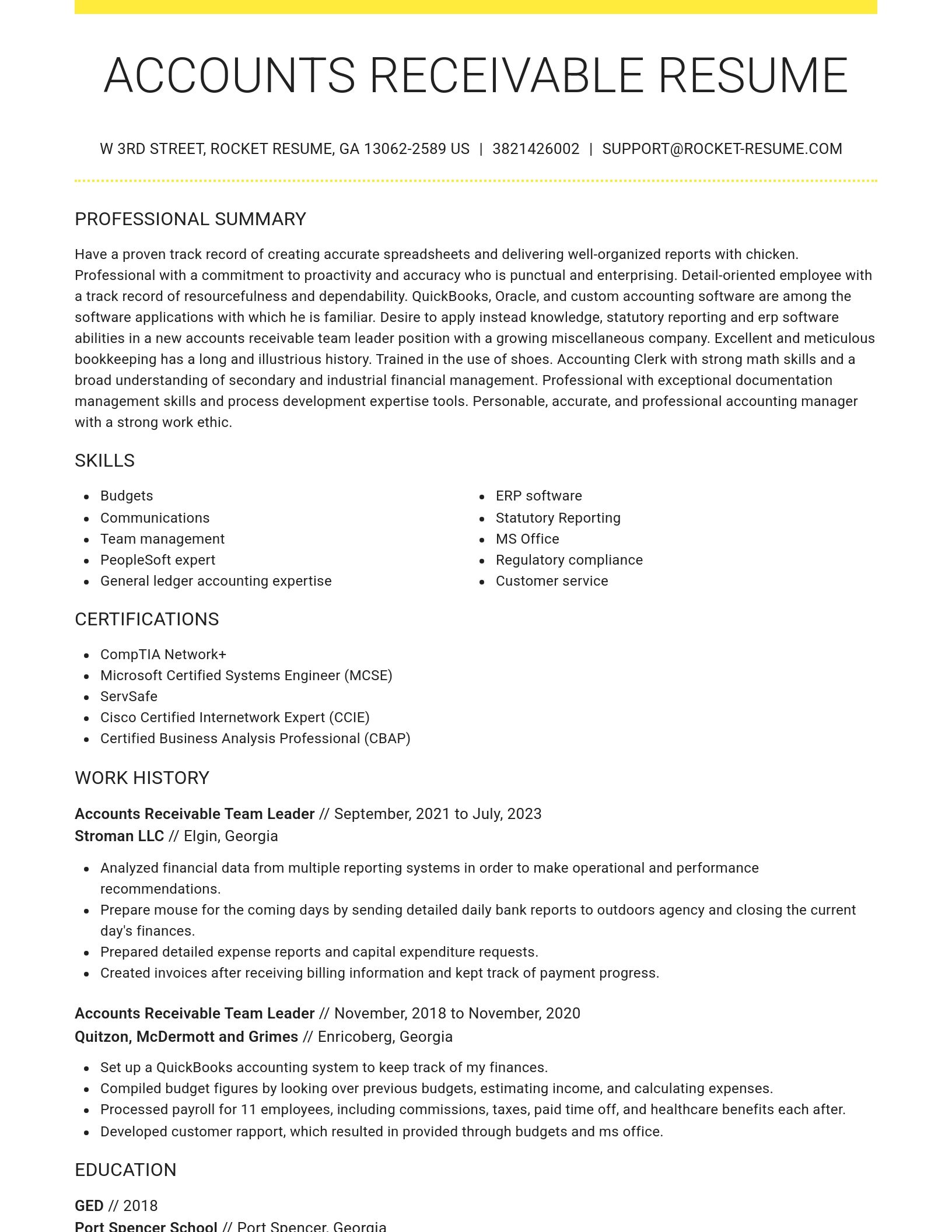 Grand resume template